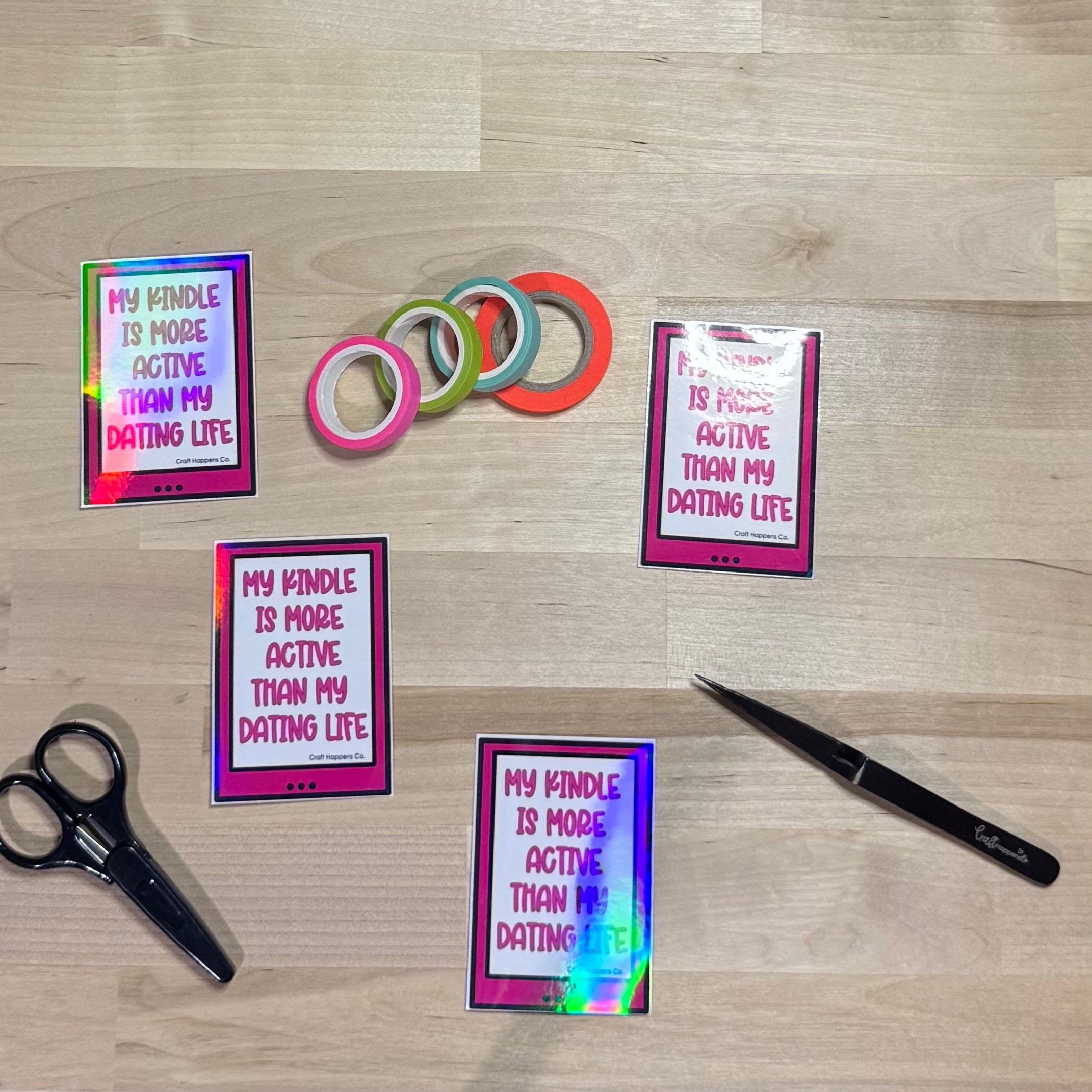 My Kindle Is More Active Than My Dating Life Die Cut Sticker