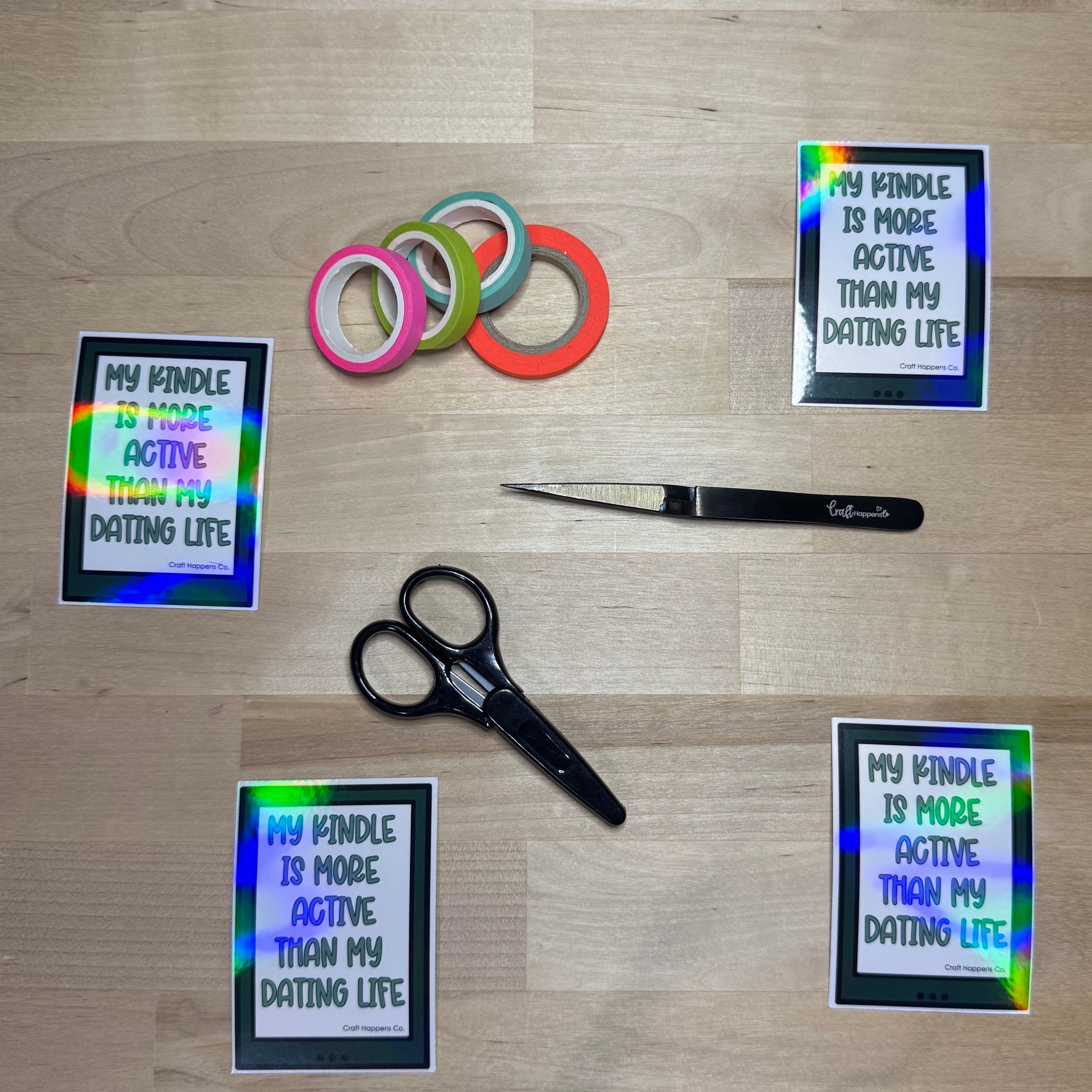 My Kindle Is More Active Than My Dating Life Die Cut Sticker