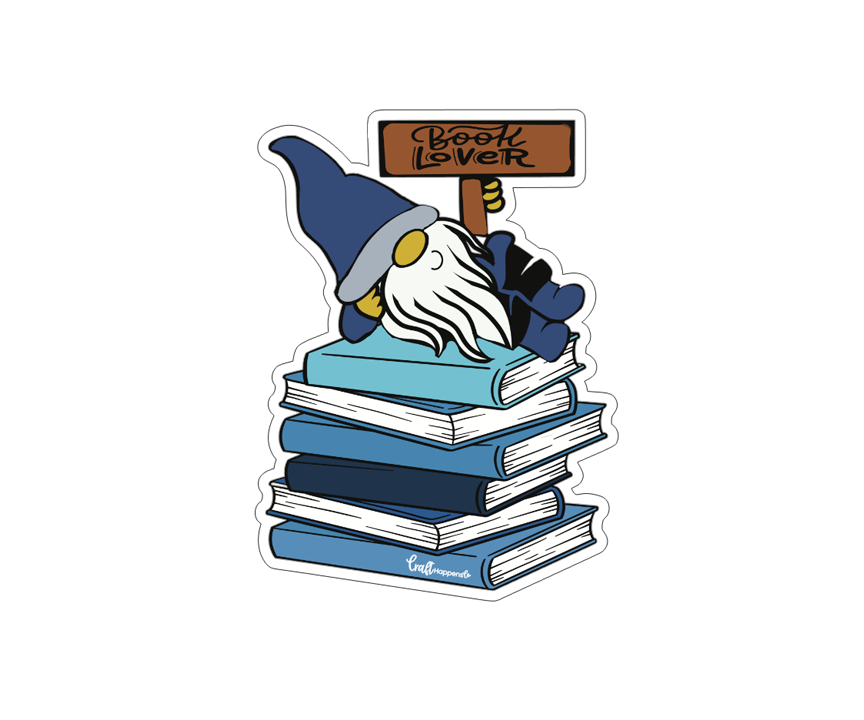 Book Lover  Gnome Die Cut