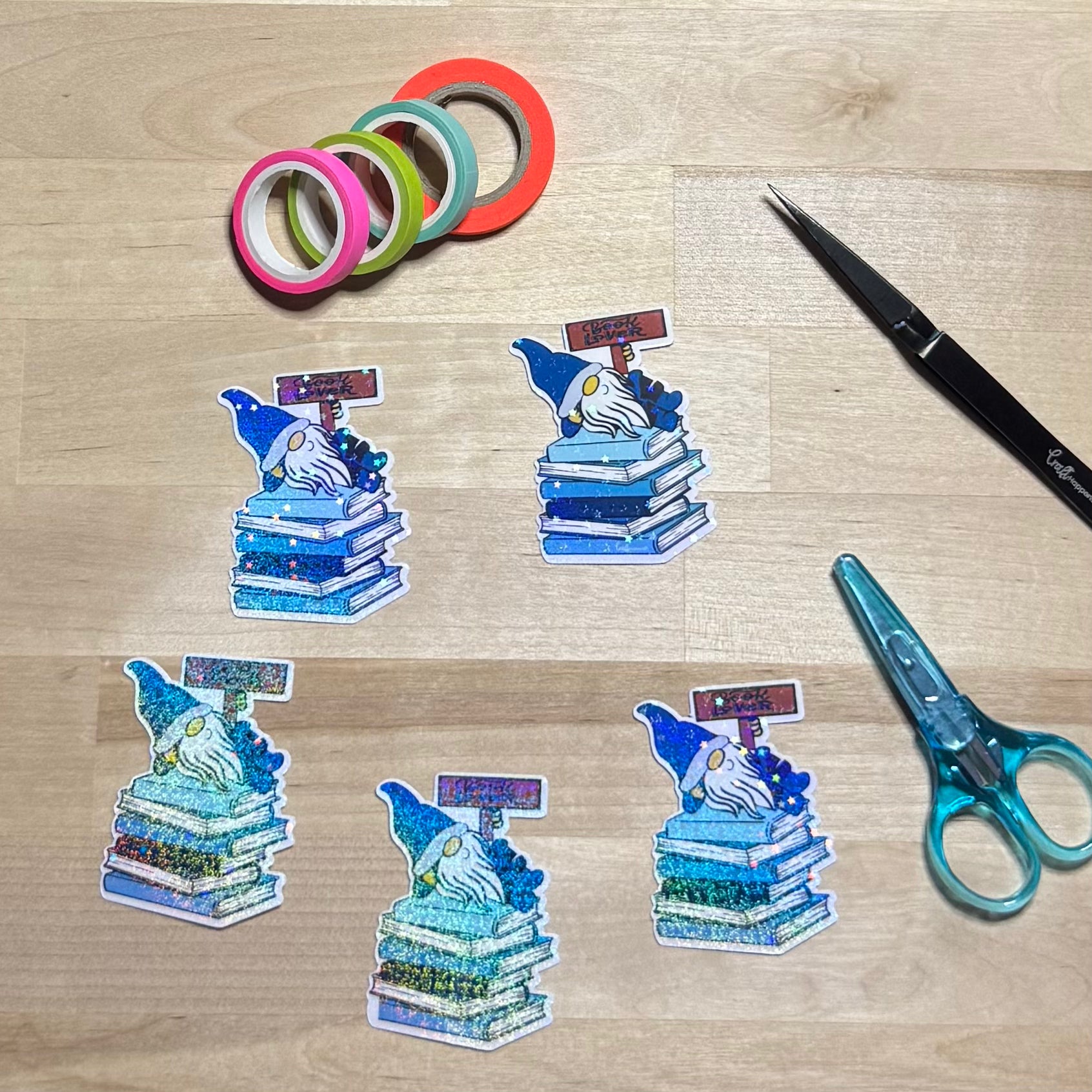 Book Lover  Gnome Die Cut