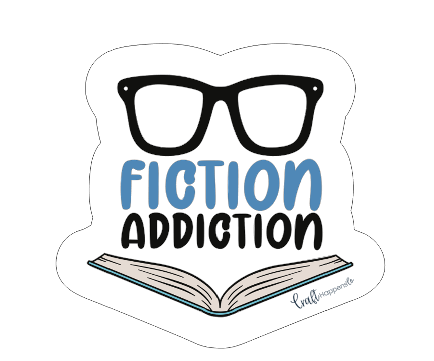 Fiction Addiction Die Cut Sticker