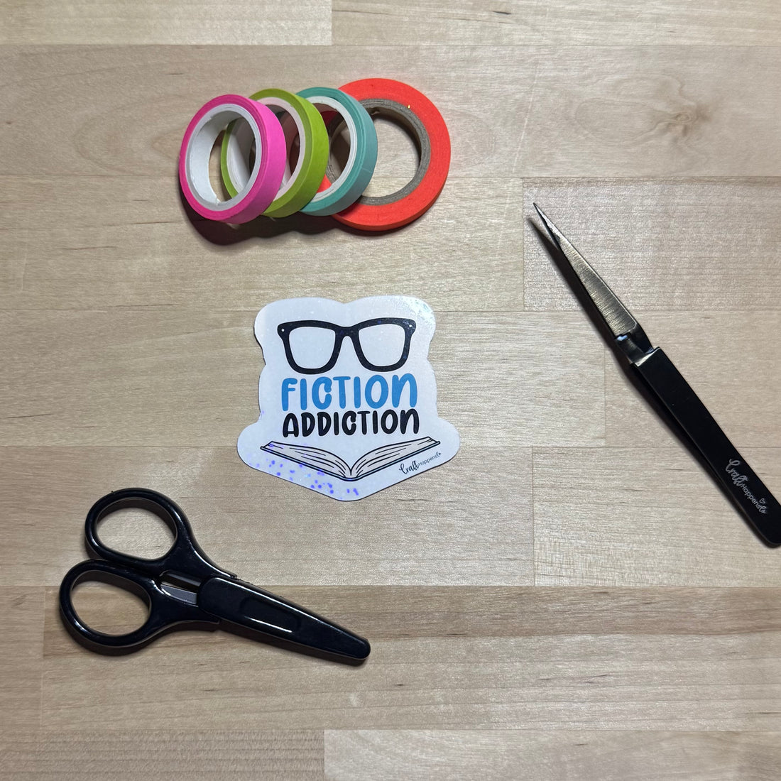 Fiction Addiction Die Cut Sticker