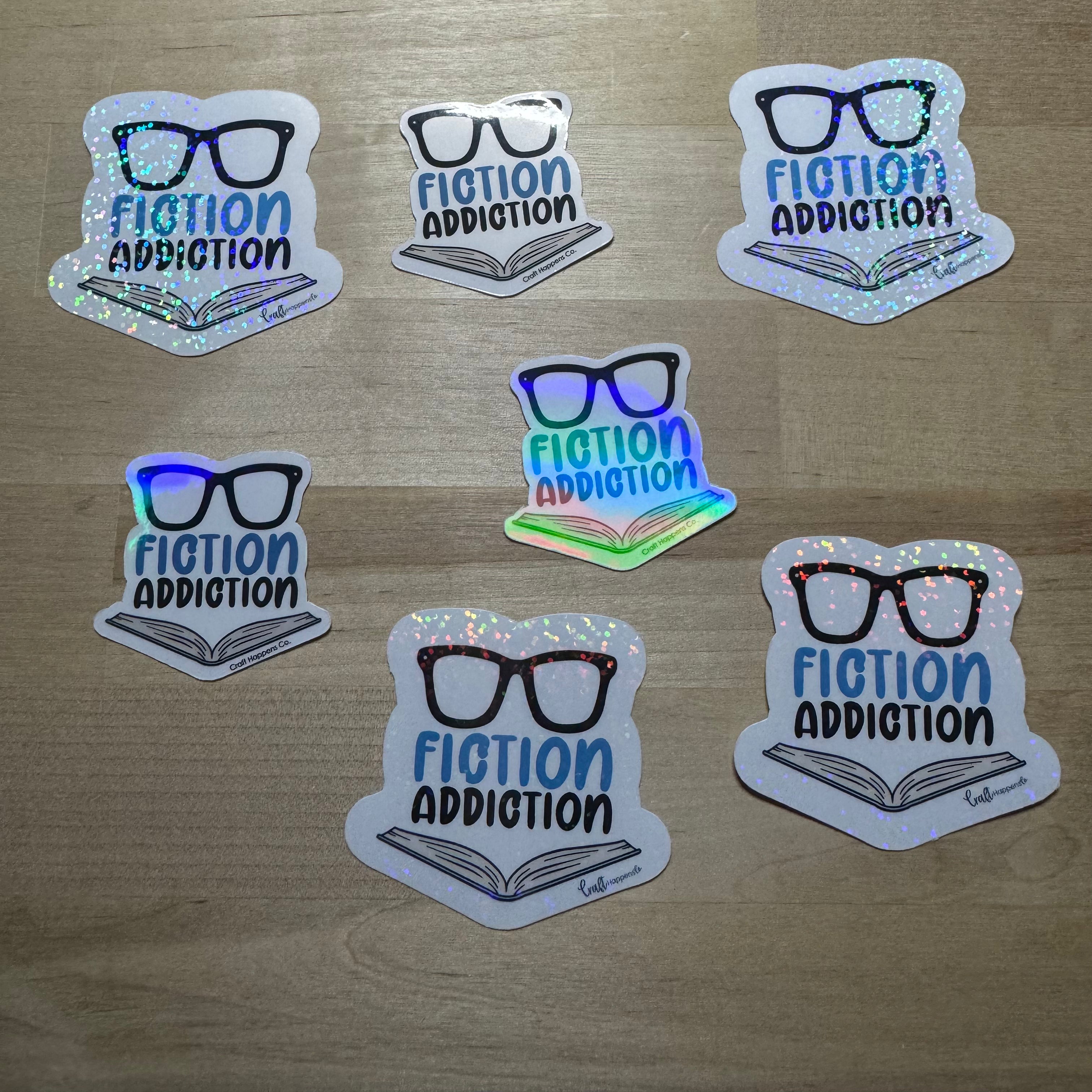 Fiction Addiction Die Cut Sticker