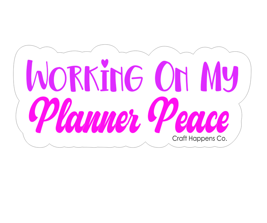 Planner Peace Die Cut Sticker