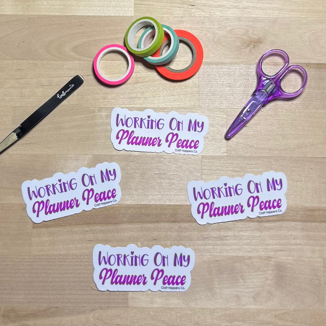Planner Peace Die Cut Sticker