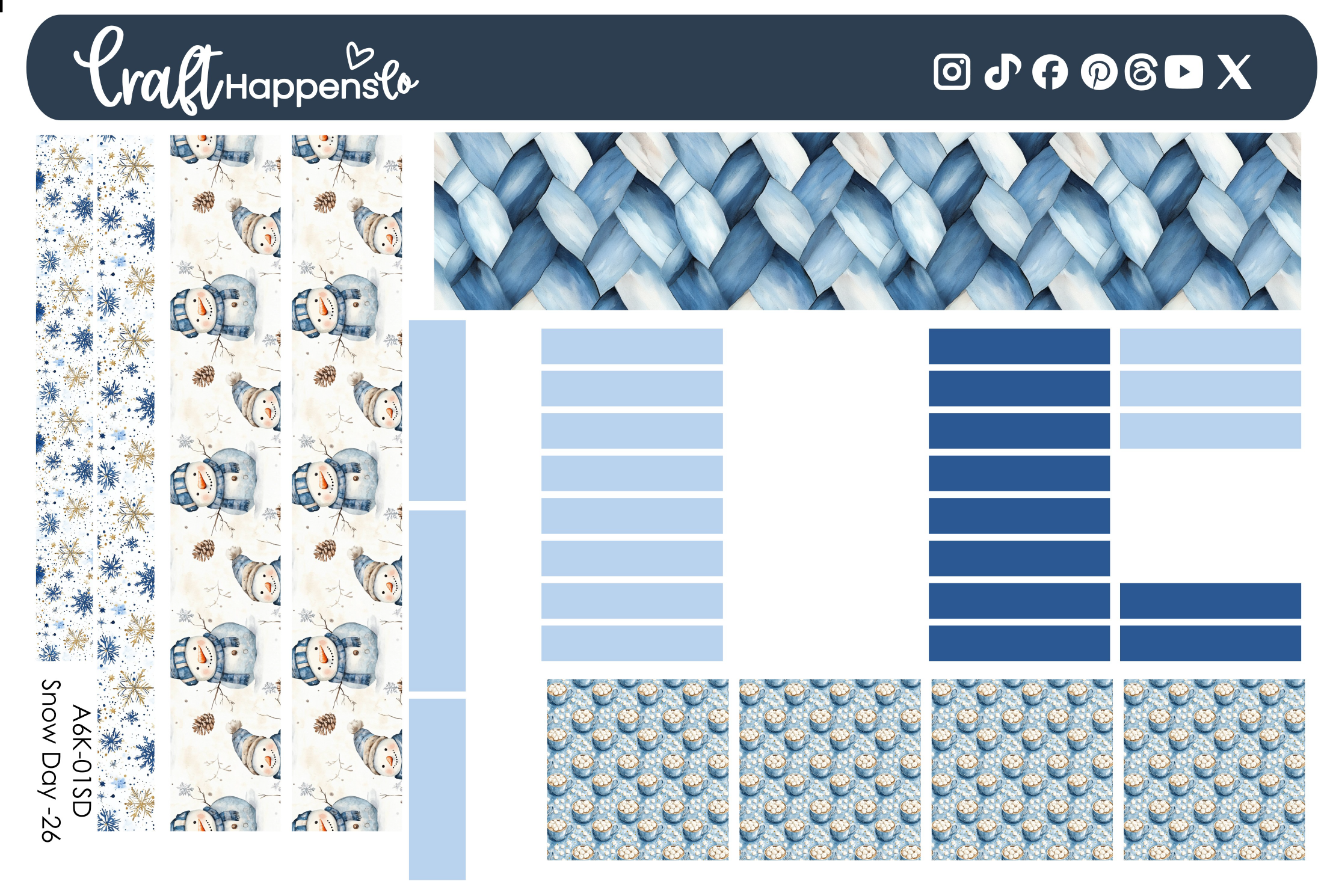 Hobonichi A6 Monthly Kit | Snow Day 2026