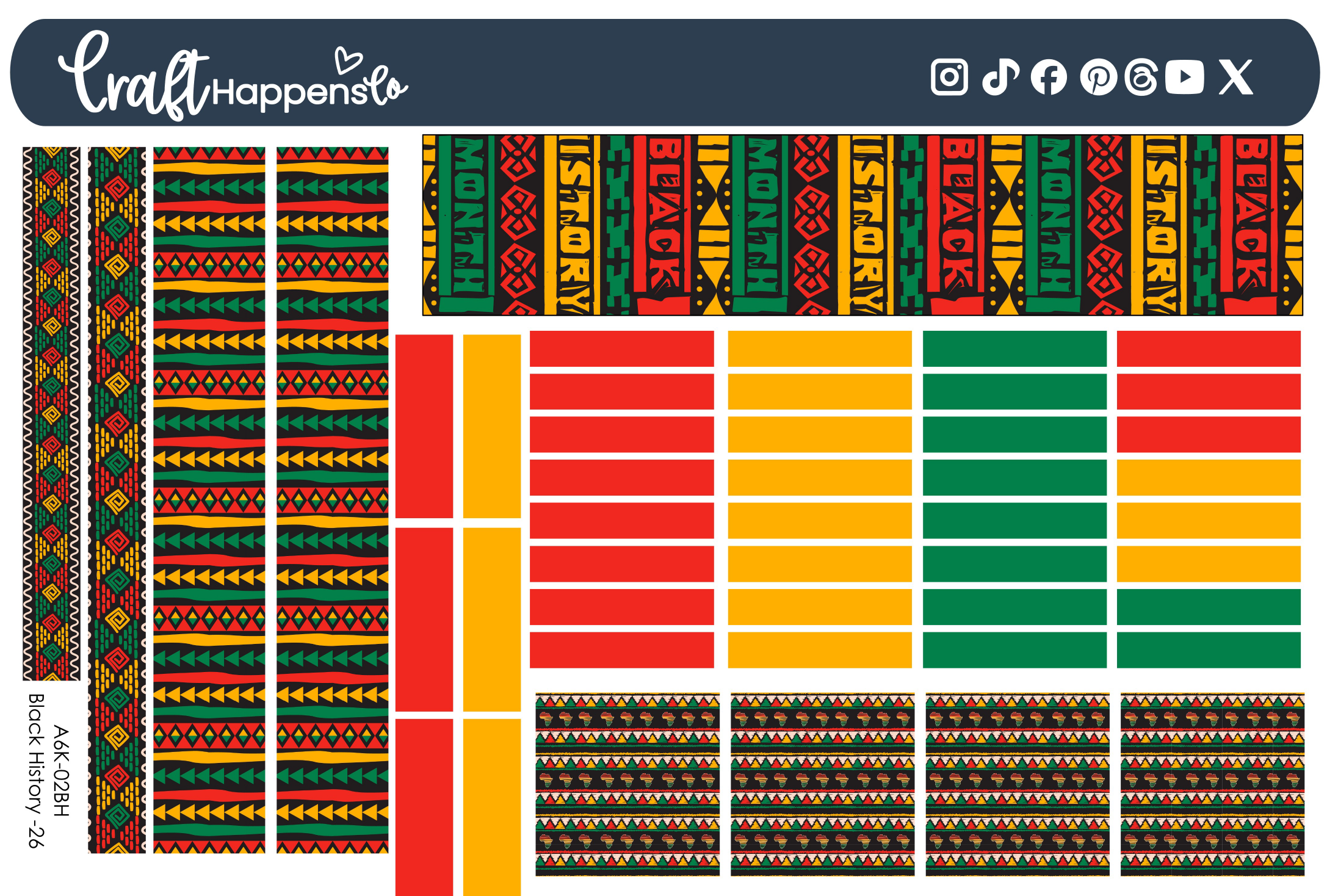 Hobonichi A6 Monthly Kit |Black History