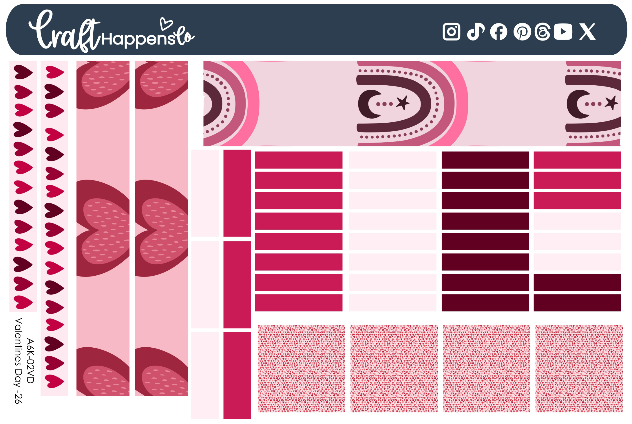 Hobonichi A6 Monthly Kit | Valentine's