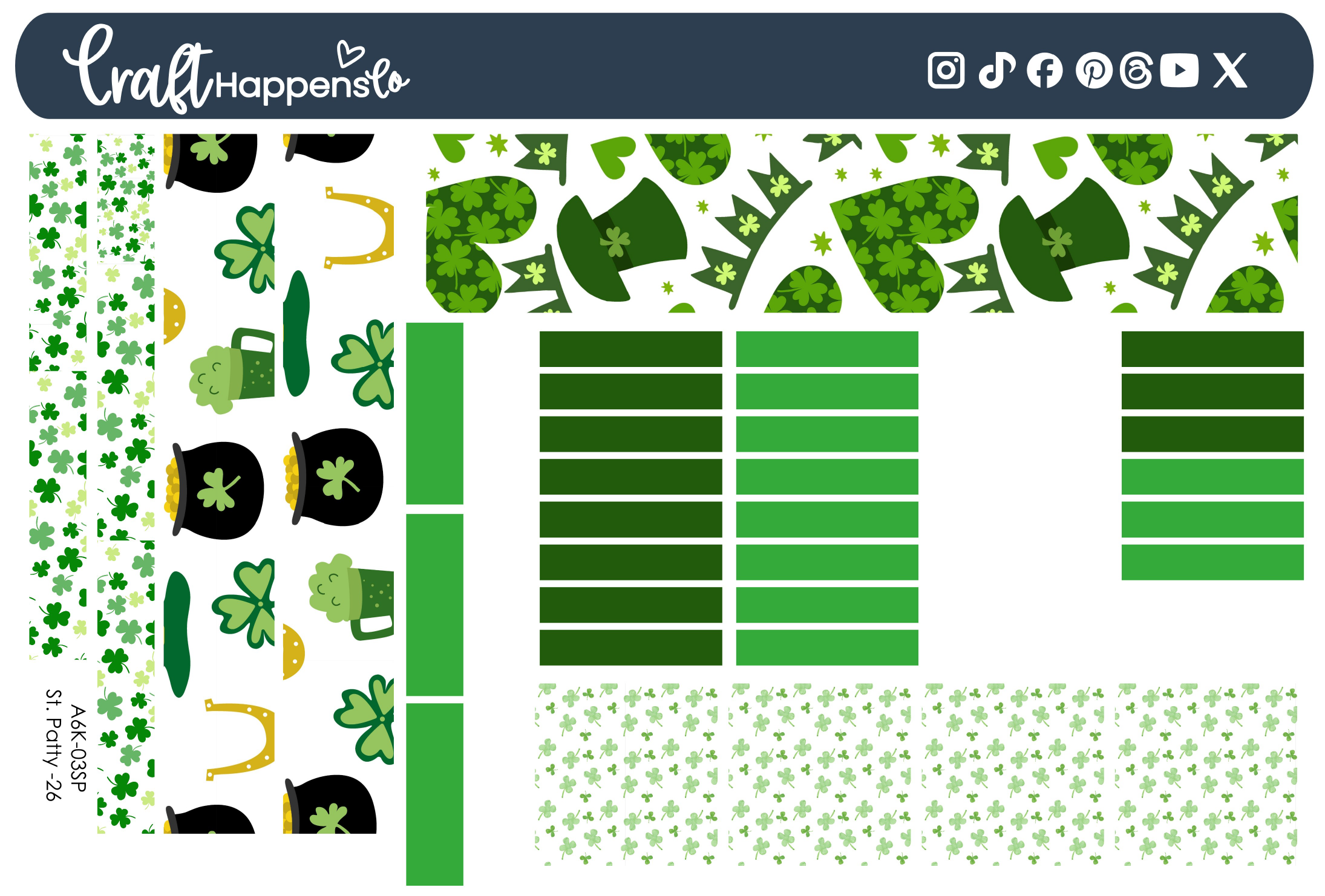 Hobonichi A6 Monthly Kit | St. Patty's