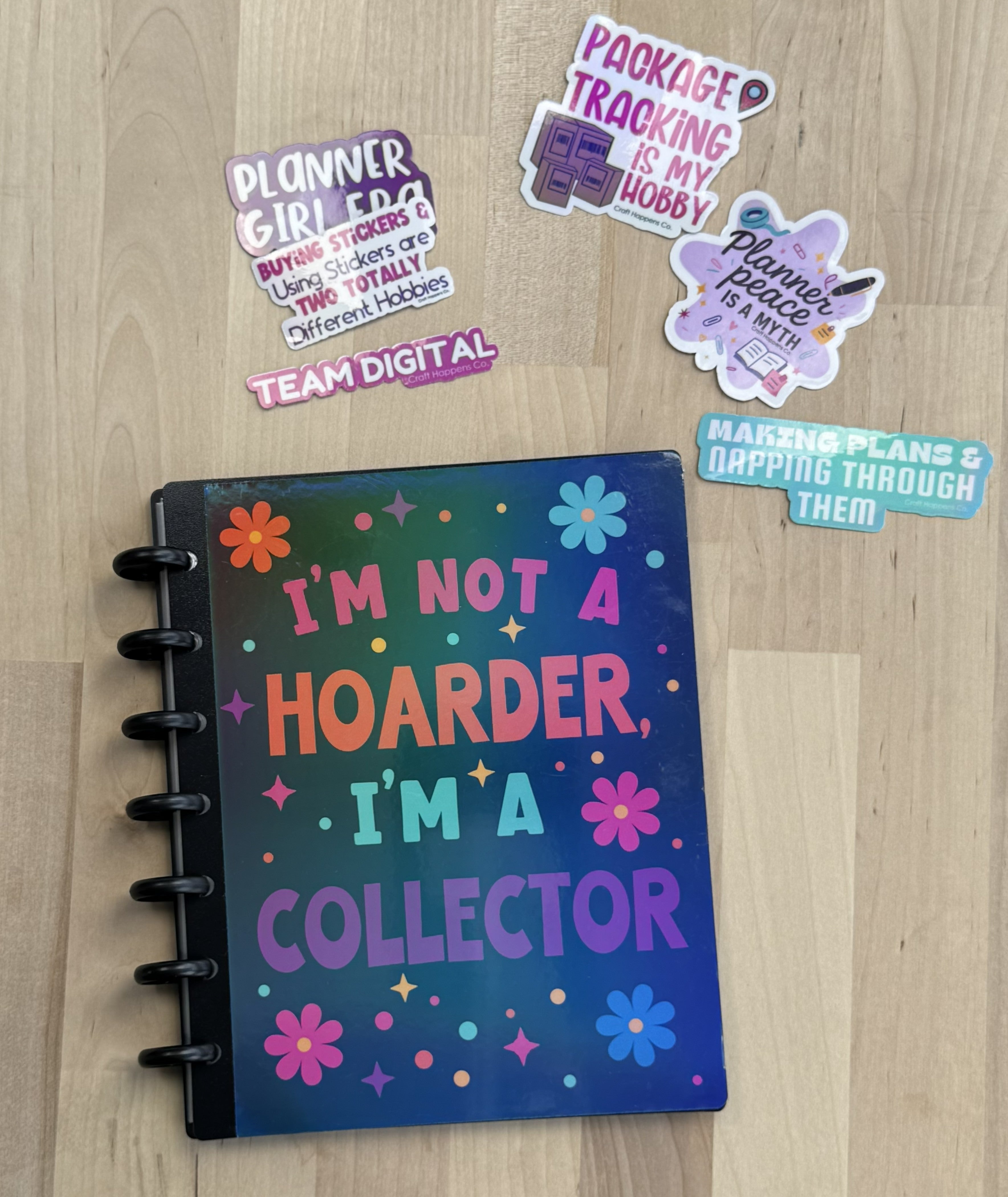Disc Bound Sticker Storage Album - 2 Pocket | "I'm Not a Hoarder" Design