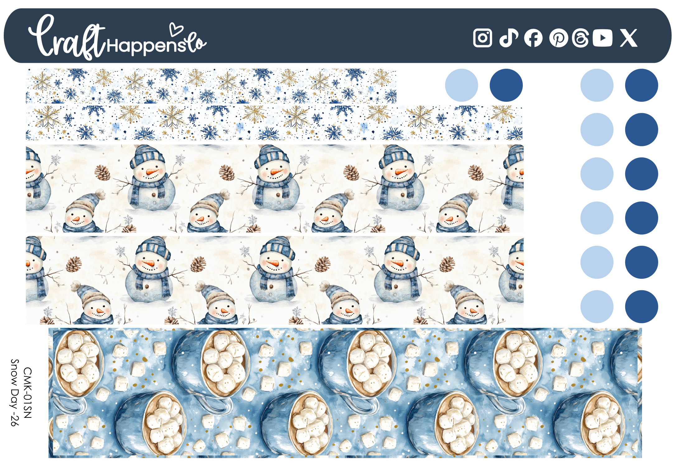 Hobonichi Cousin (A5) Monthly Kit | Snow Day