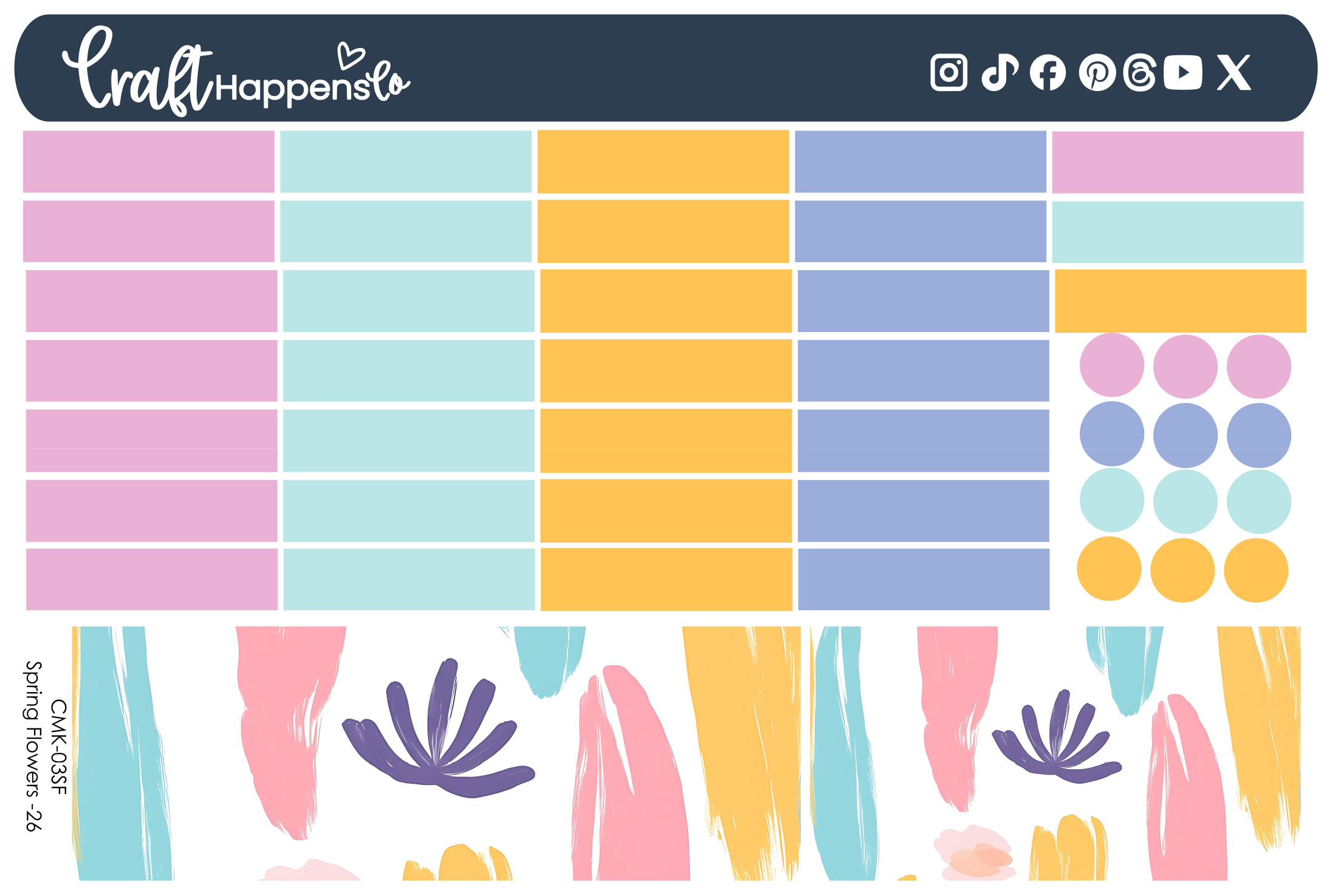 Hobonichi Cousin (A5) Monthly Kit | Spring Flowers