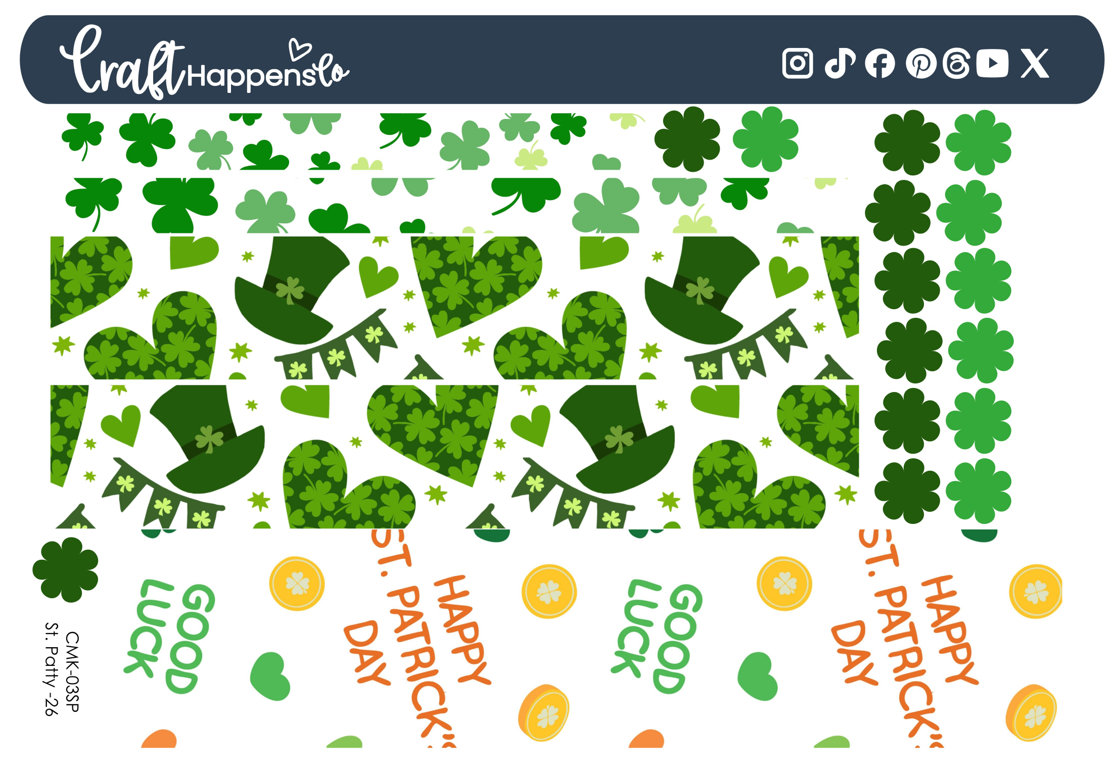 Hobonichi Cousin (A5) Monthly Kit | St. Patty's