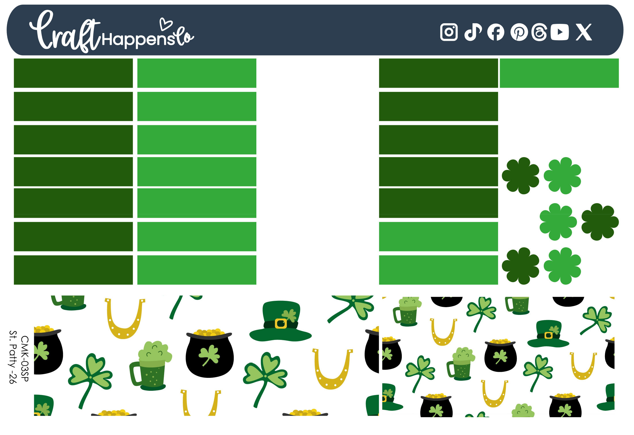 Hobonichi Cousin (A5) Monthly Kit | St. Patty's