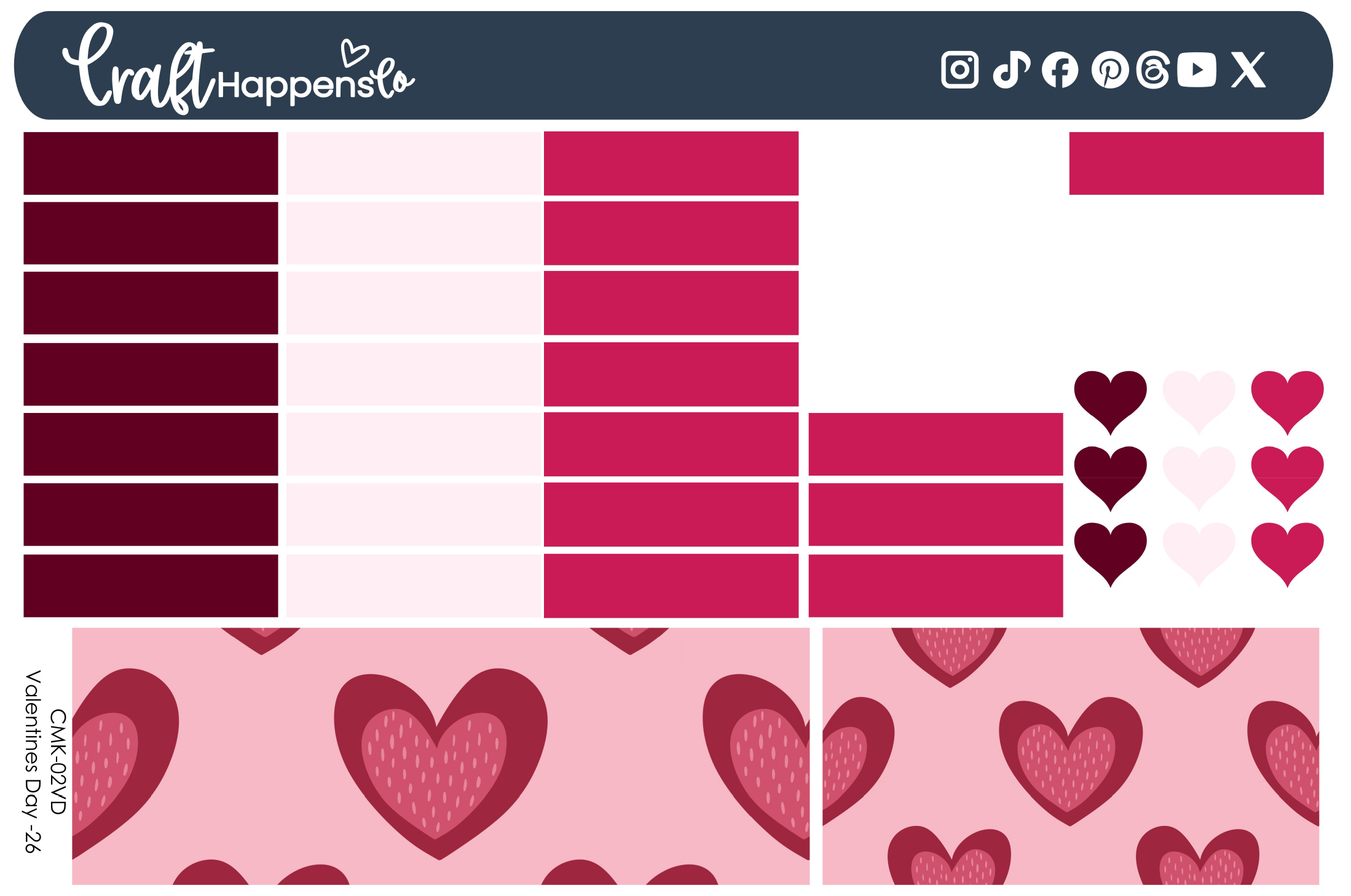 Hobonichi Cousin (A5) Monthly Kit | Valentine's