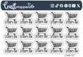 "Grocery Run" Script with Cart Icon Sticker Sheet