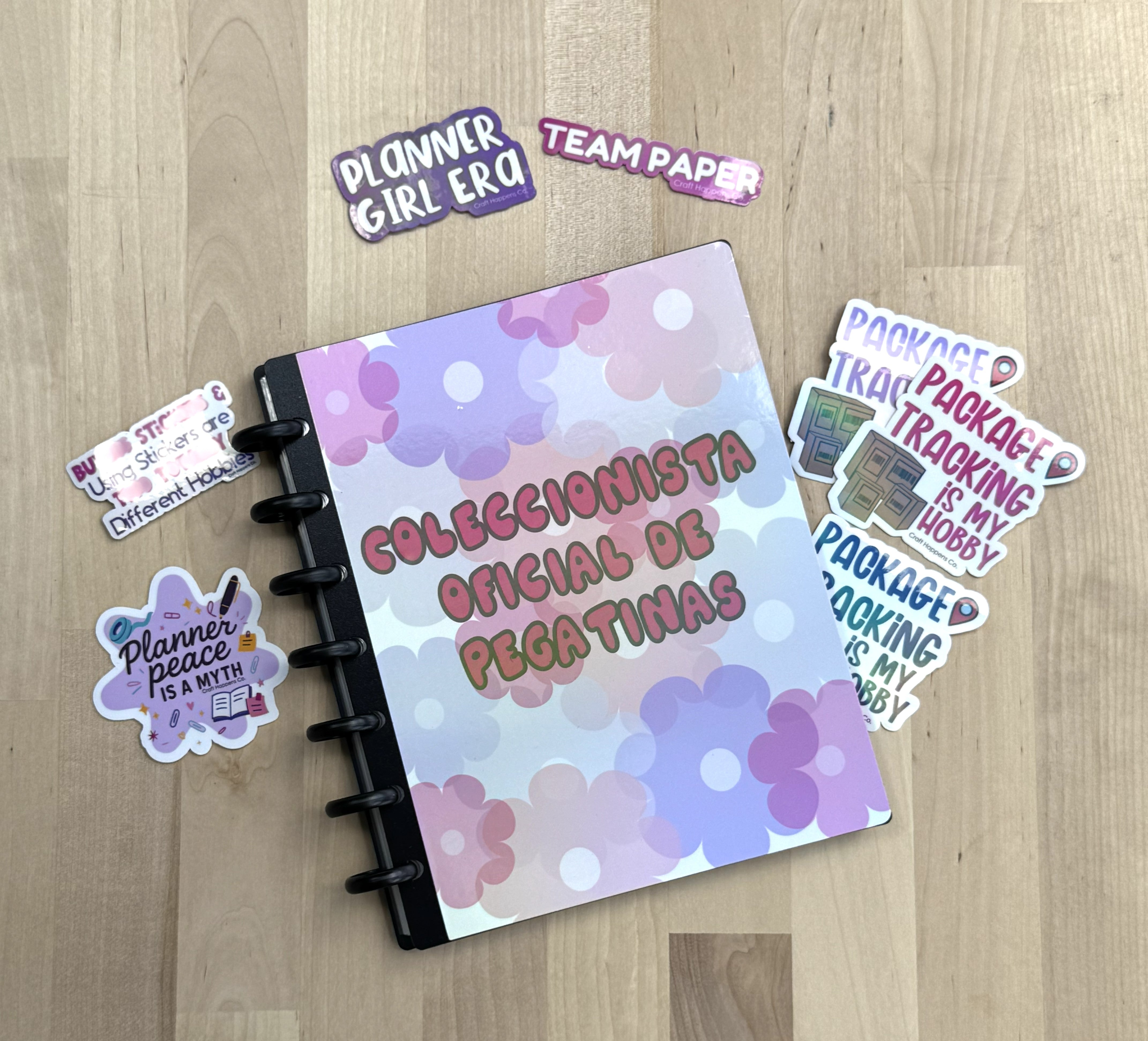 Disc Bound Sticker Storage Album | "Coleccionista Oficial de Pegatinas" Design