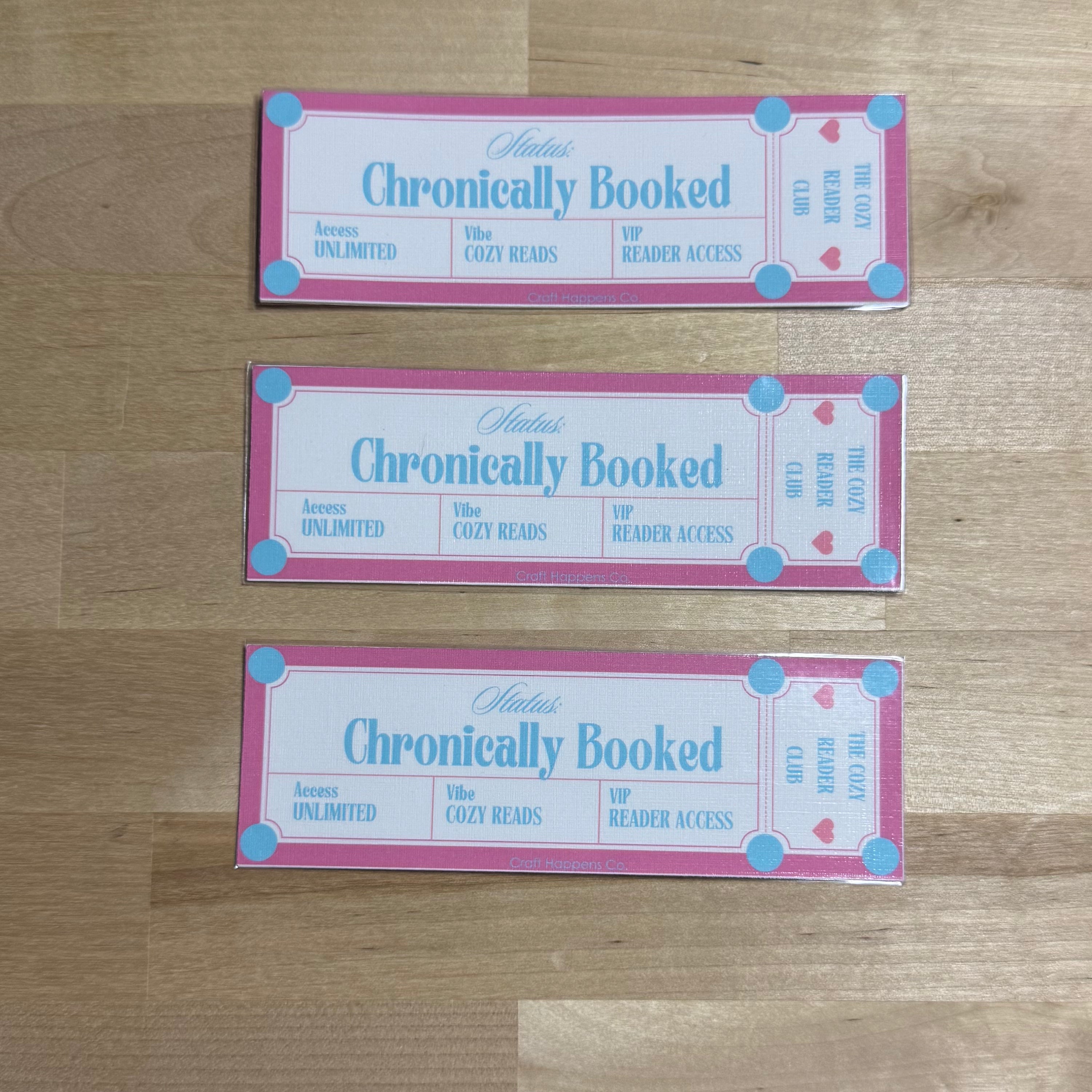 Chronically Booked Laminated Bookmark