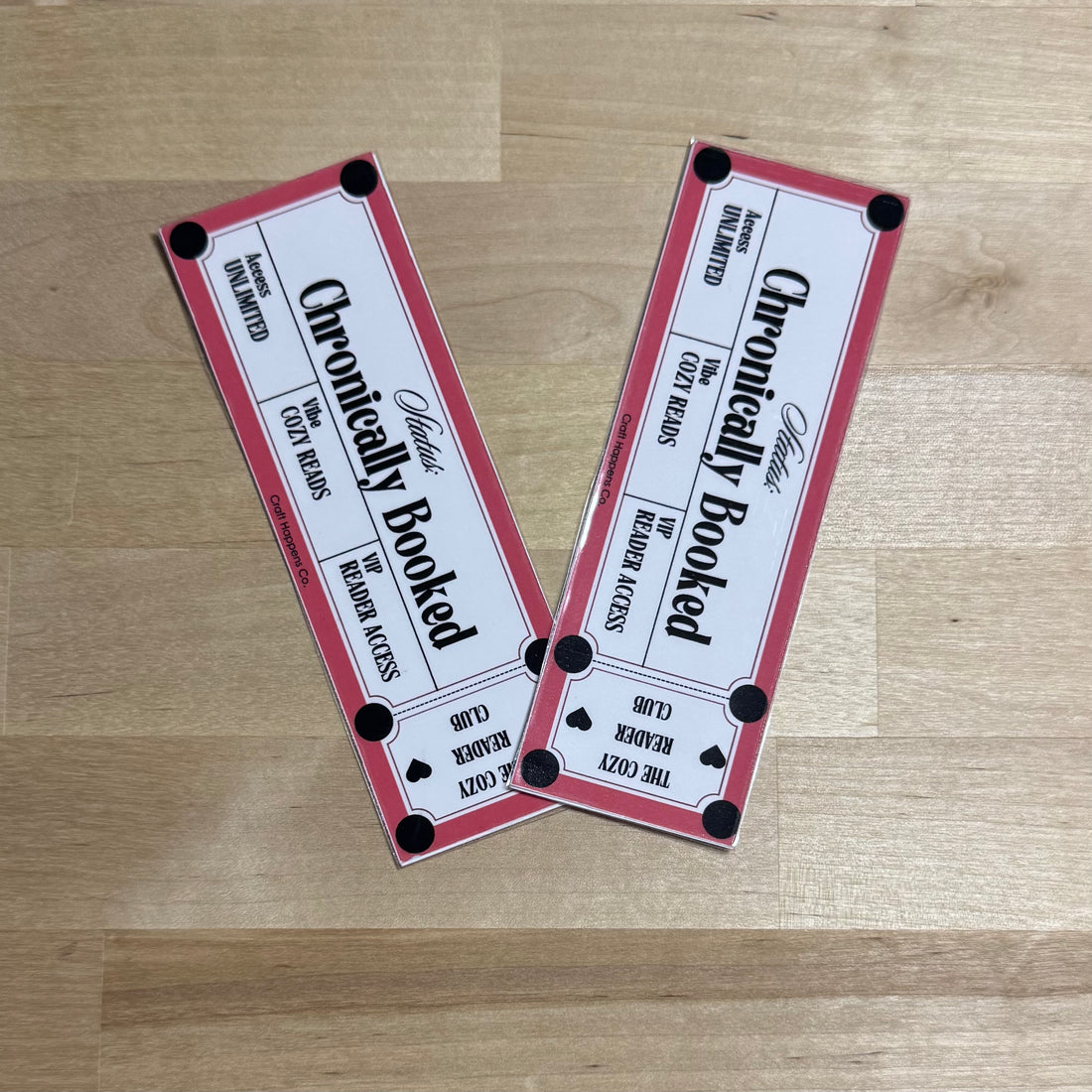Chronically Booked Laminated Bookmark