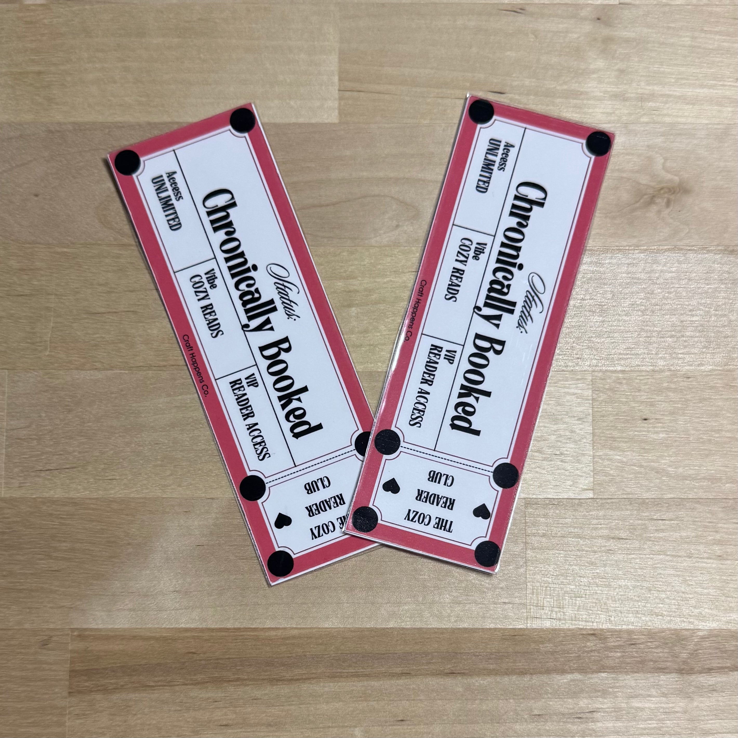 Chronically Booked Laminated Bookmark