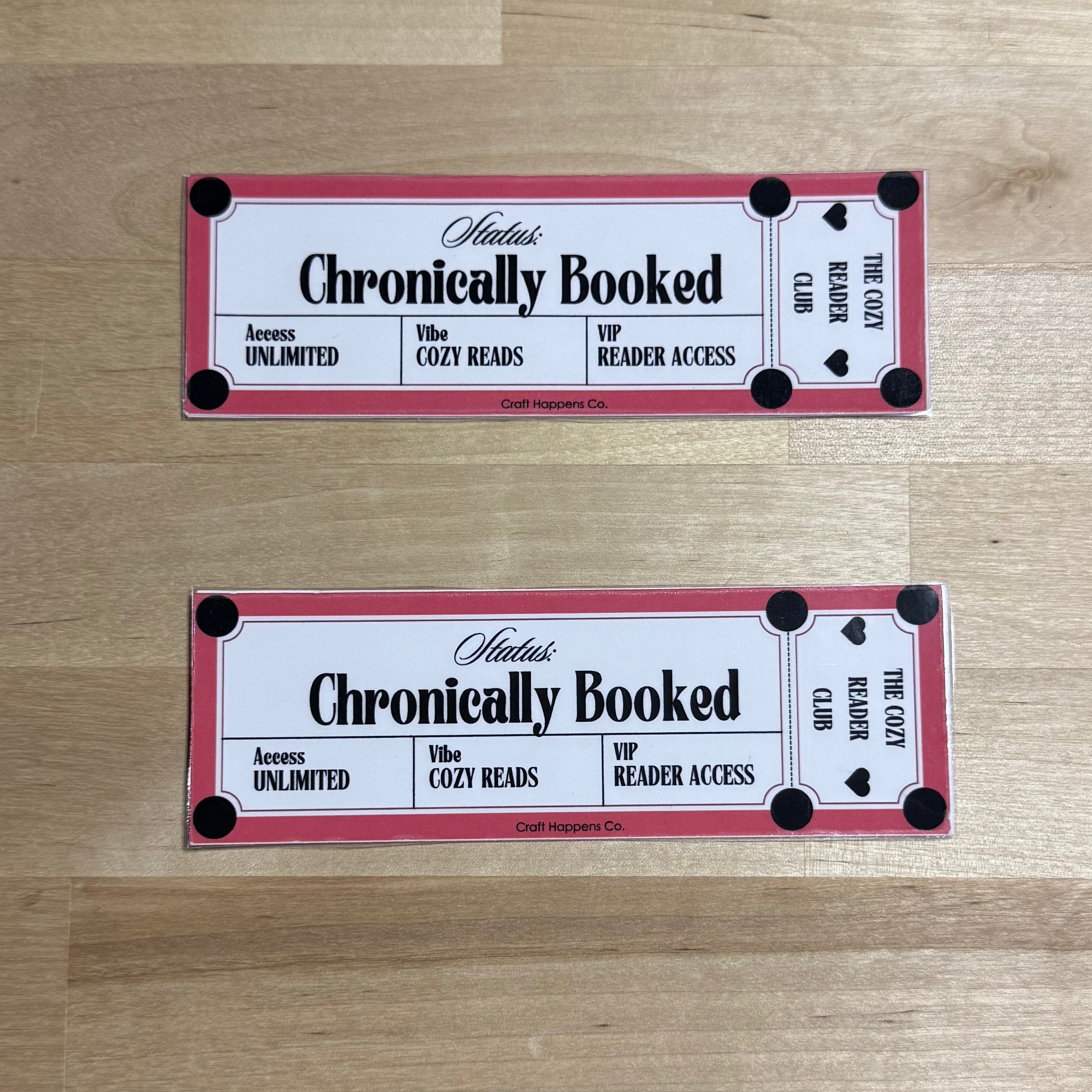 Chronically Booked Laminated Bookmark
