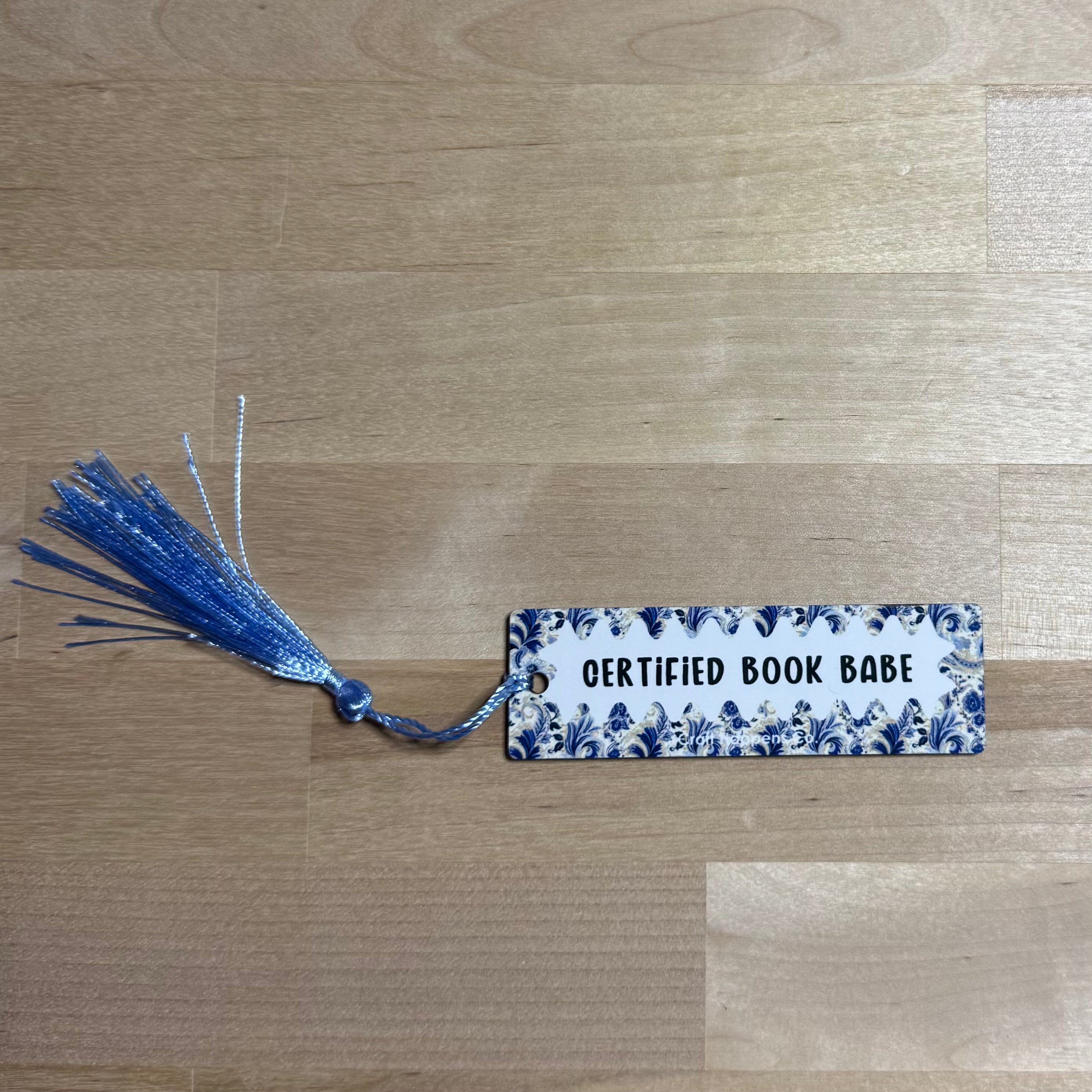 "Certified Book Babe" Small Tassel Bookmark