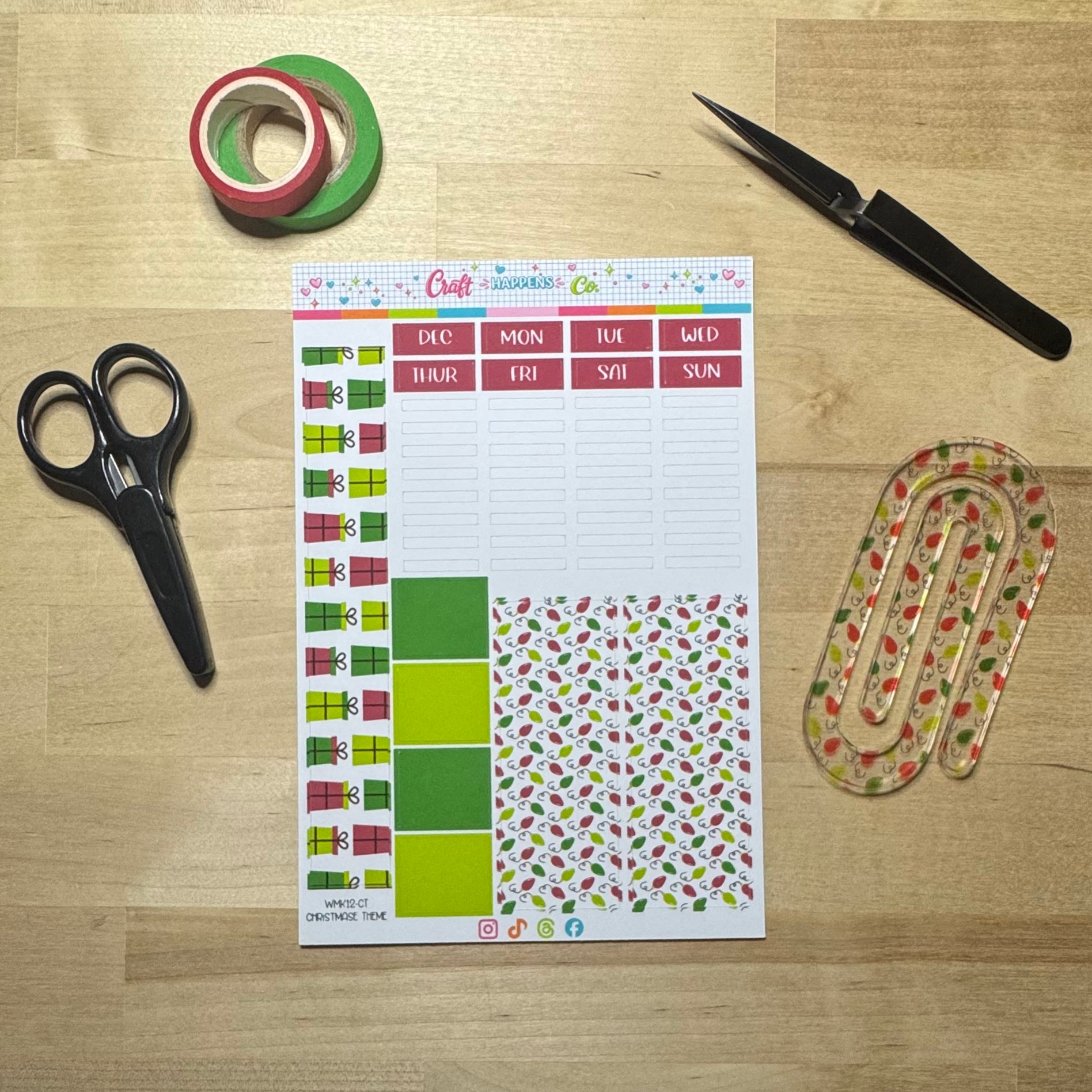 Weeks Monthly Planner Kit