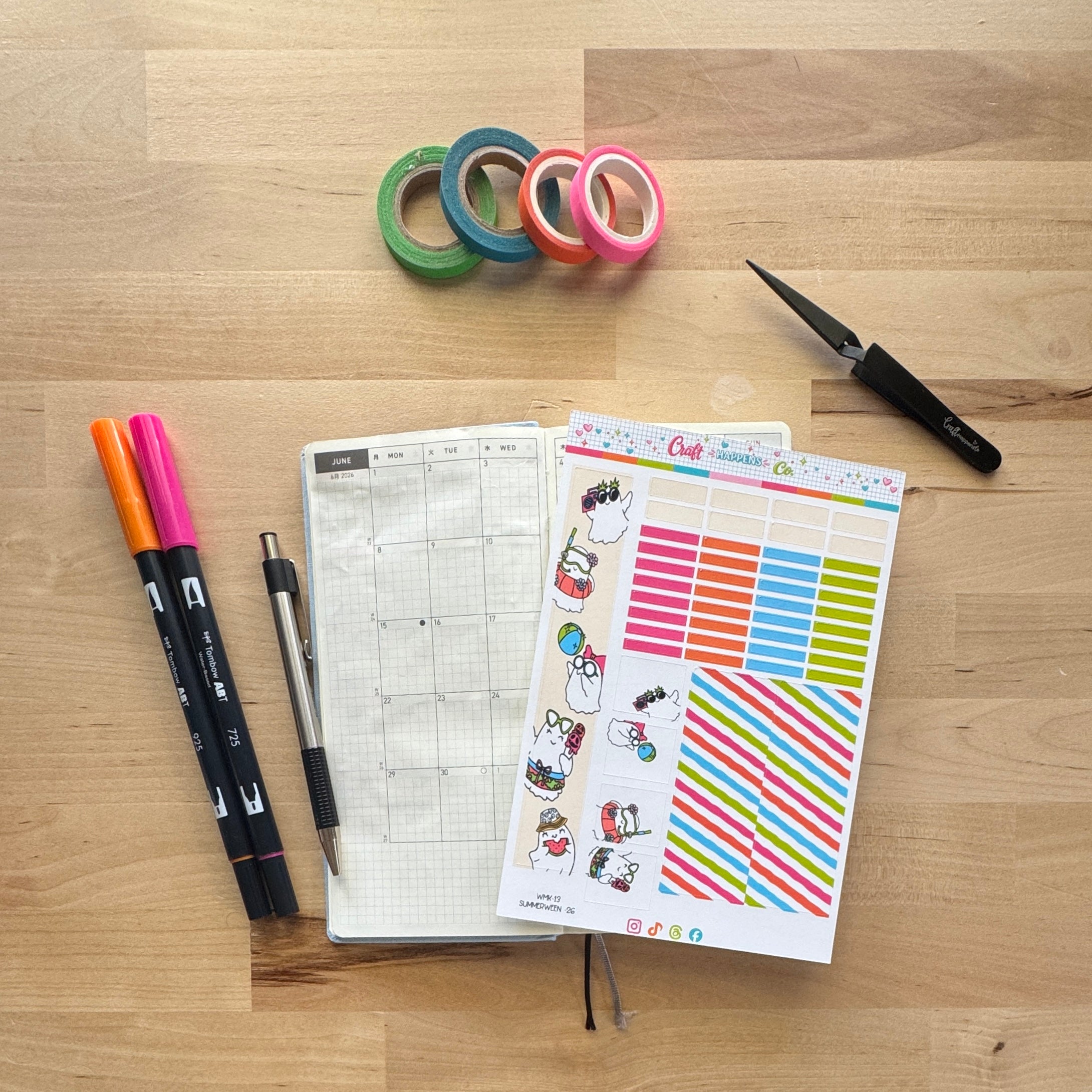 Summerween Weeks Monthly Planner Kit