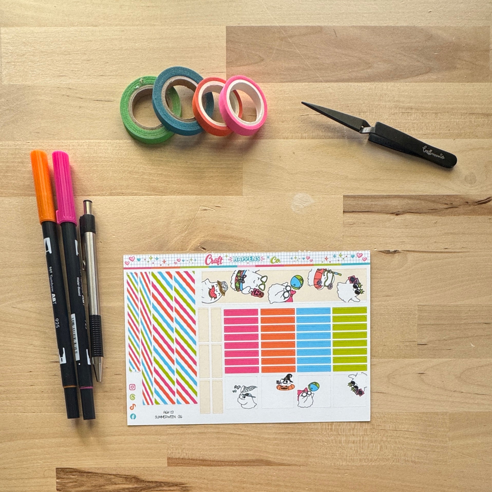 Summerween A6 Monthly Planner Kit