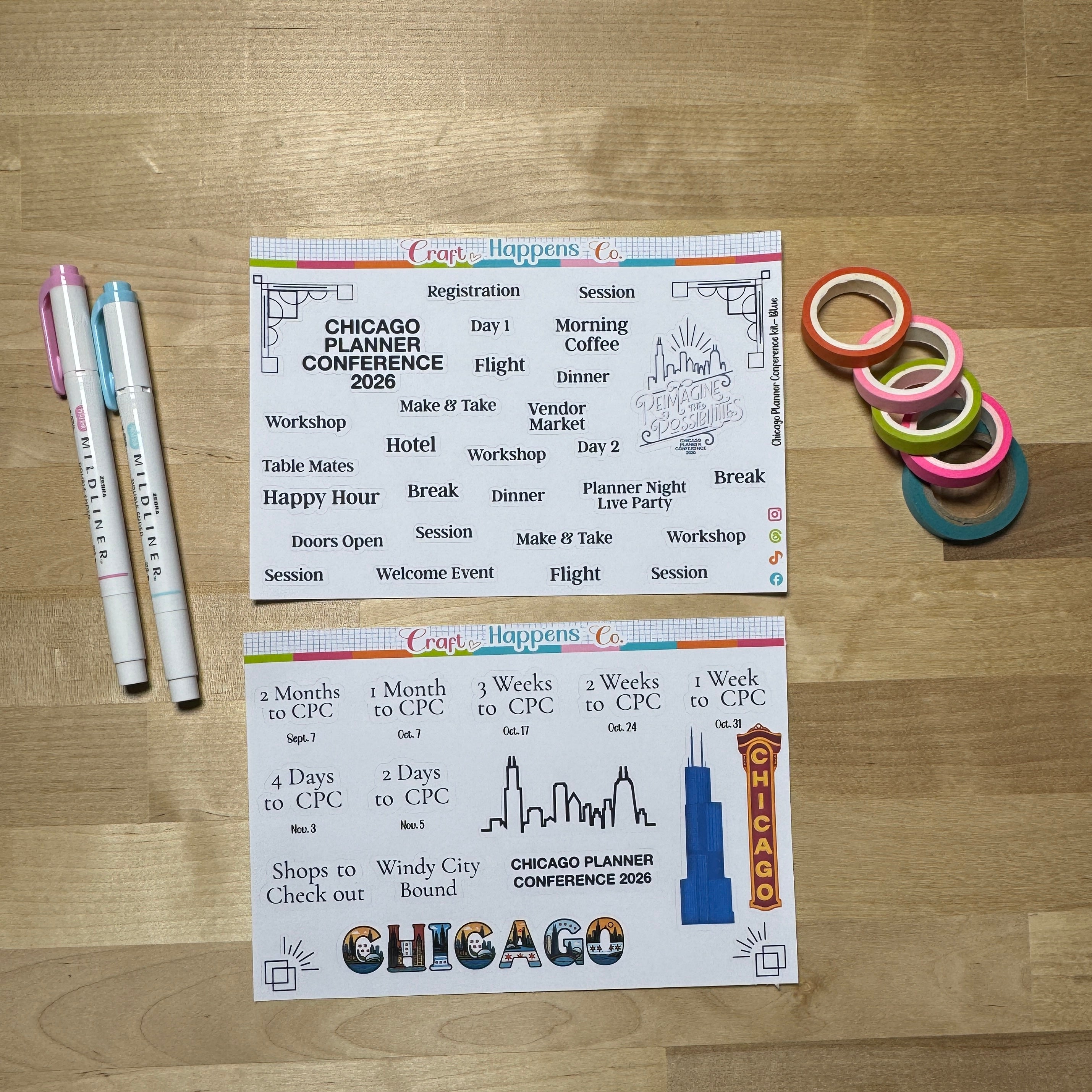 Chicago Planner Conference Journaling Kit