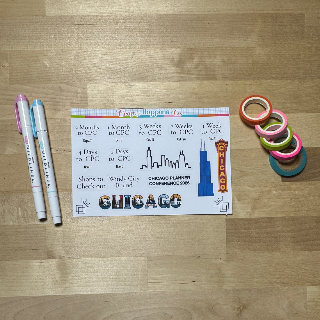 Chicago Planner Conference Journaling Kit