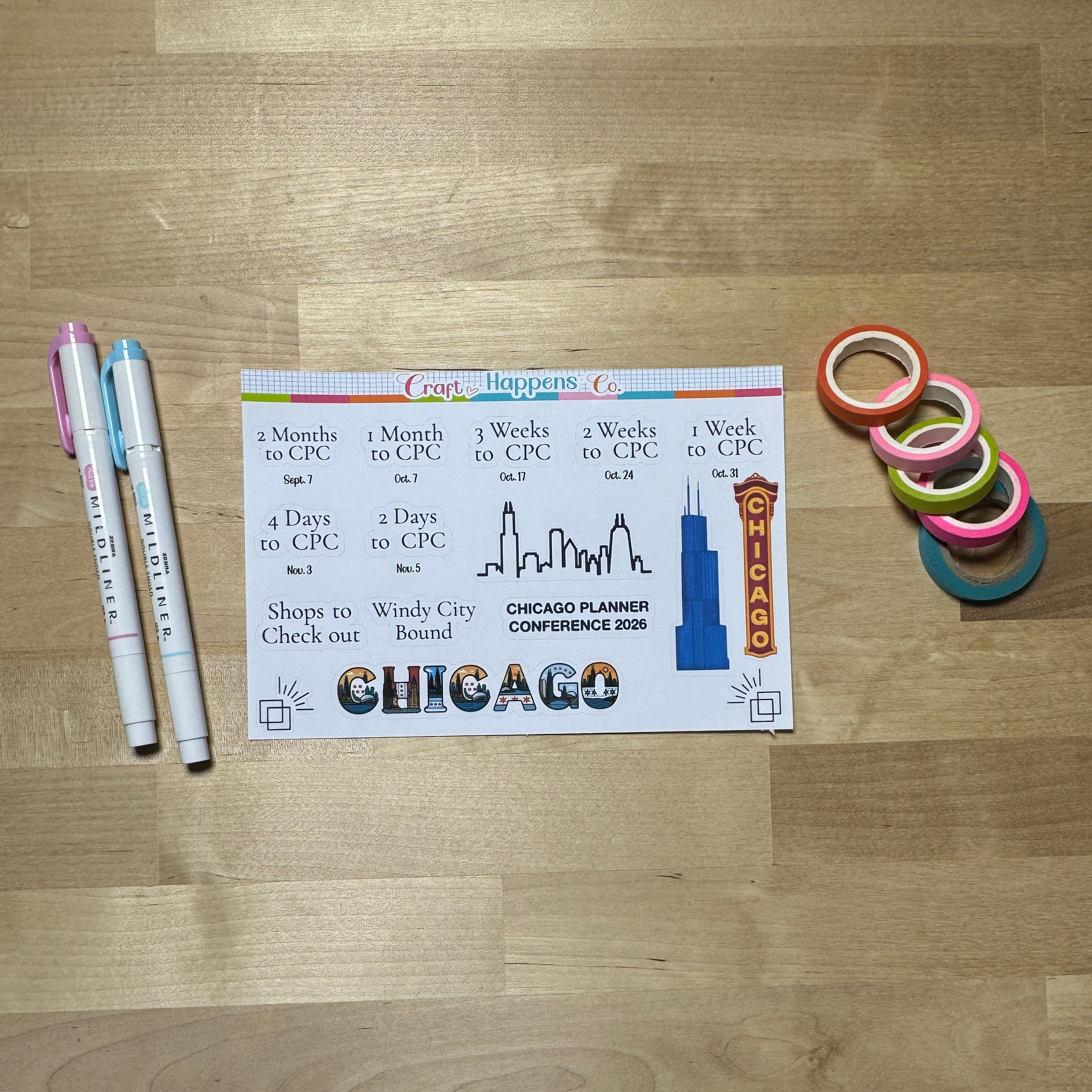 Chicago Planner Conference Journaling Kit
