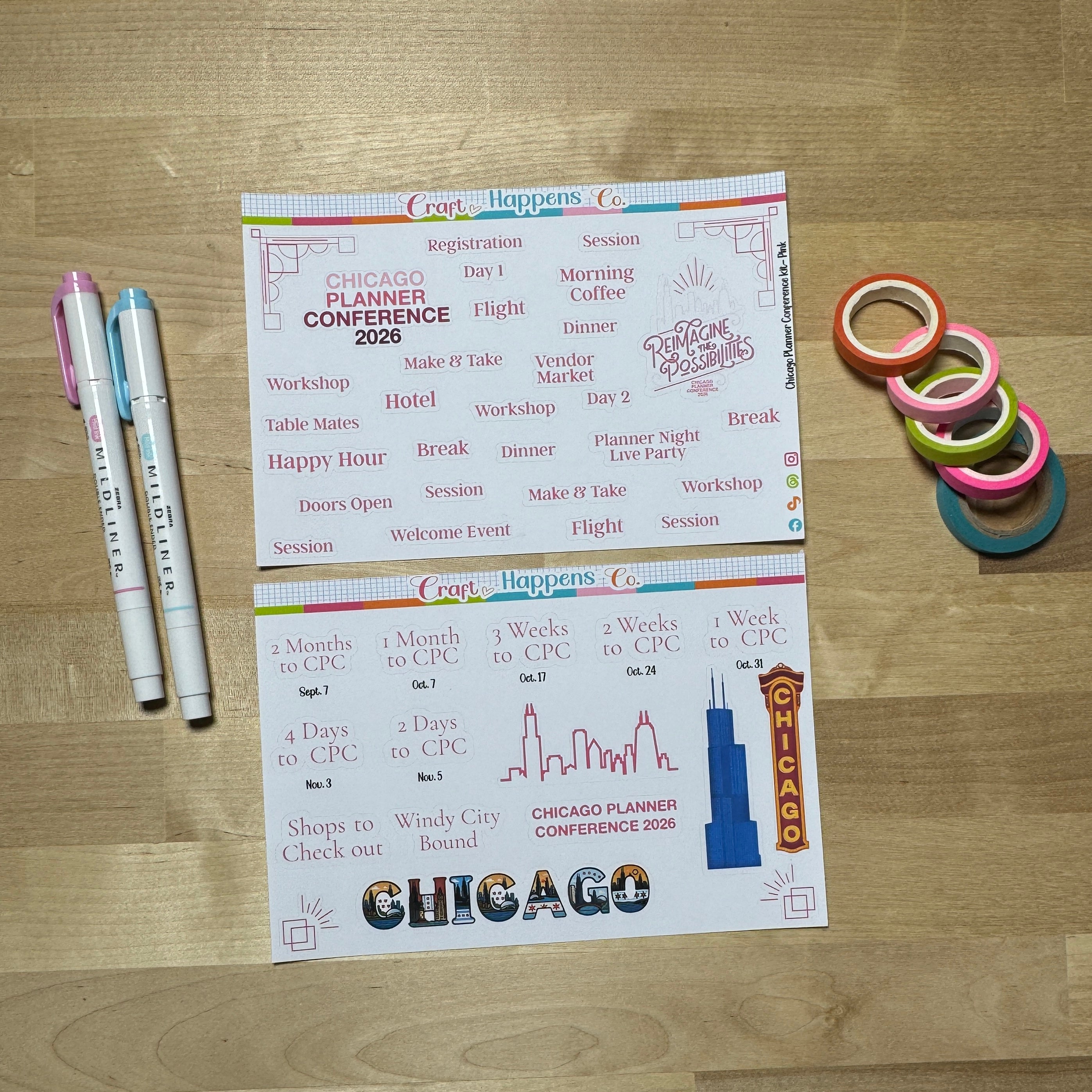 Chicago Planner Conference Journaling Kit