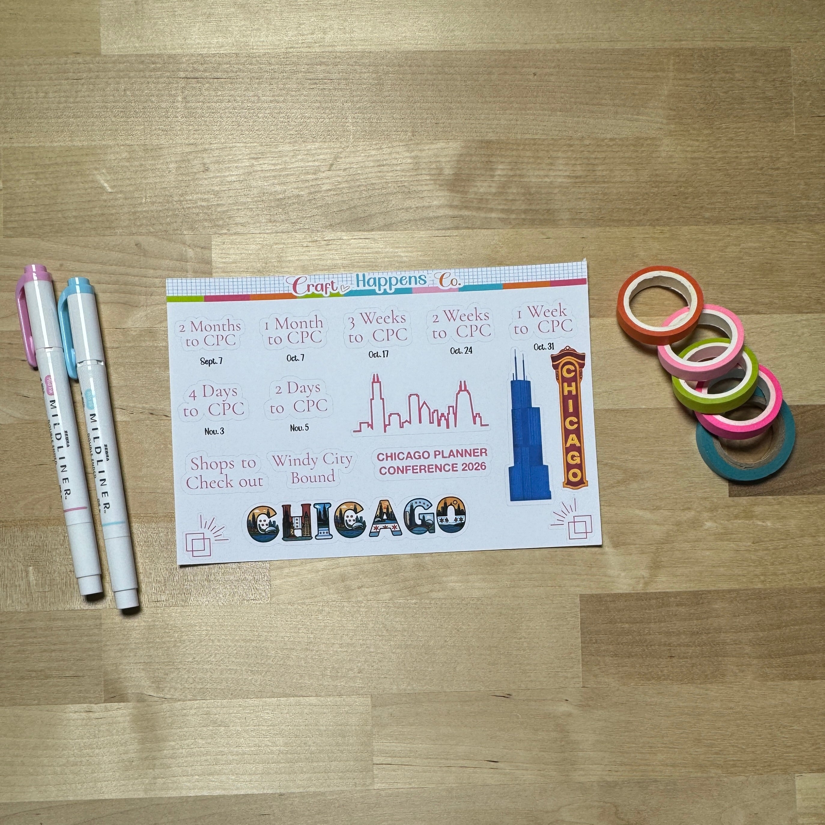 Chicago Planner Conference Journaling Kit