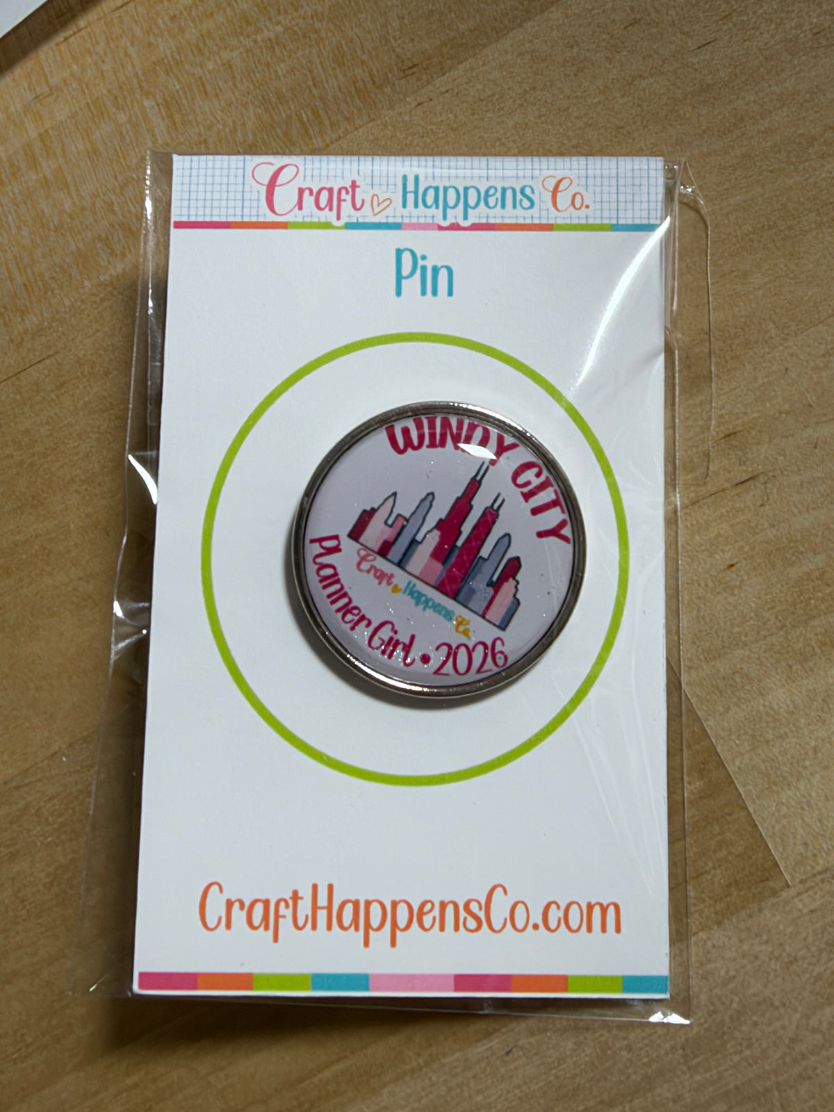 Windy City Planner Girl Pin