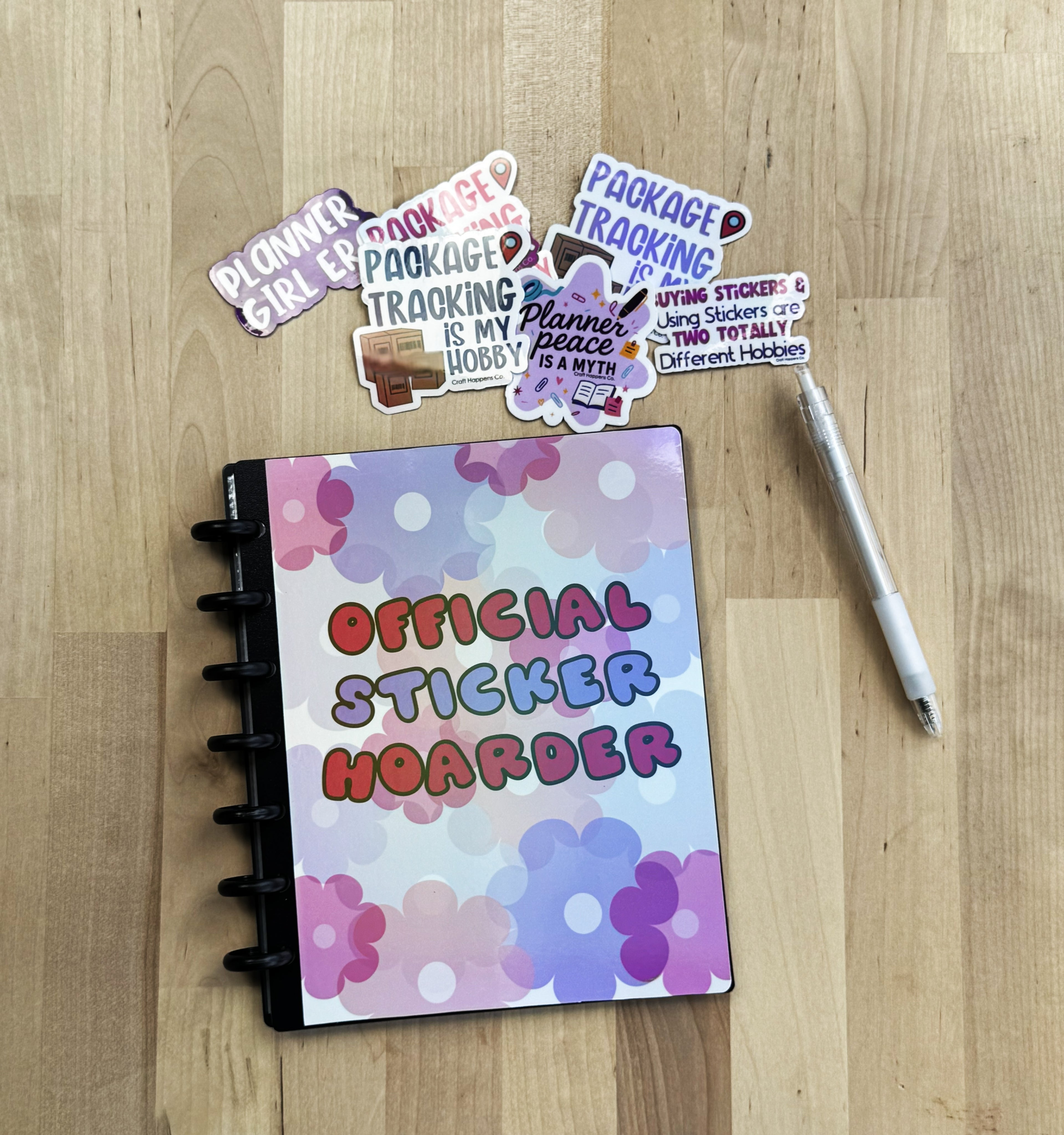 Disc Bound Sticker Storage Album | "Official Sticker Hoarder" Design