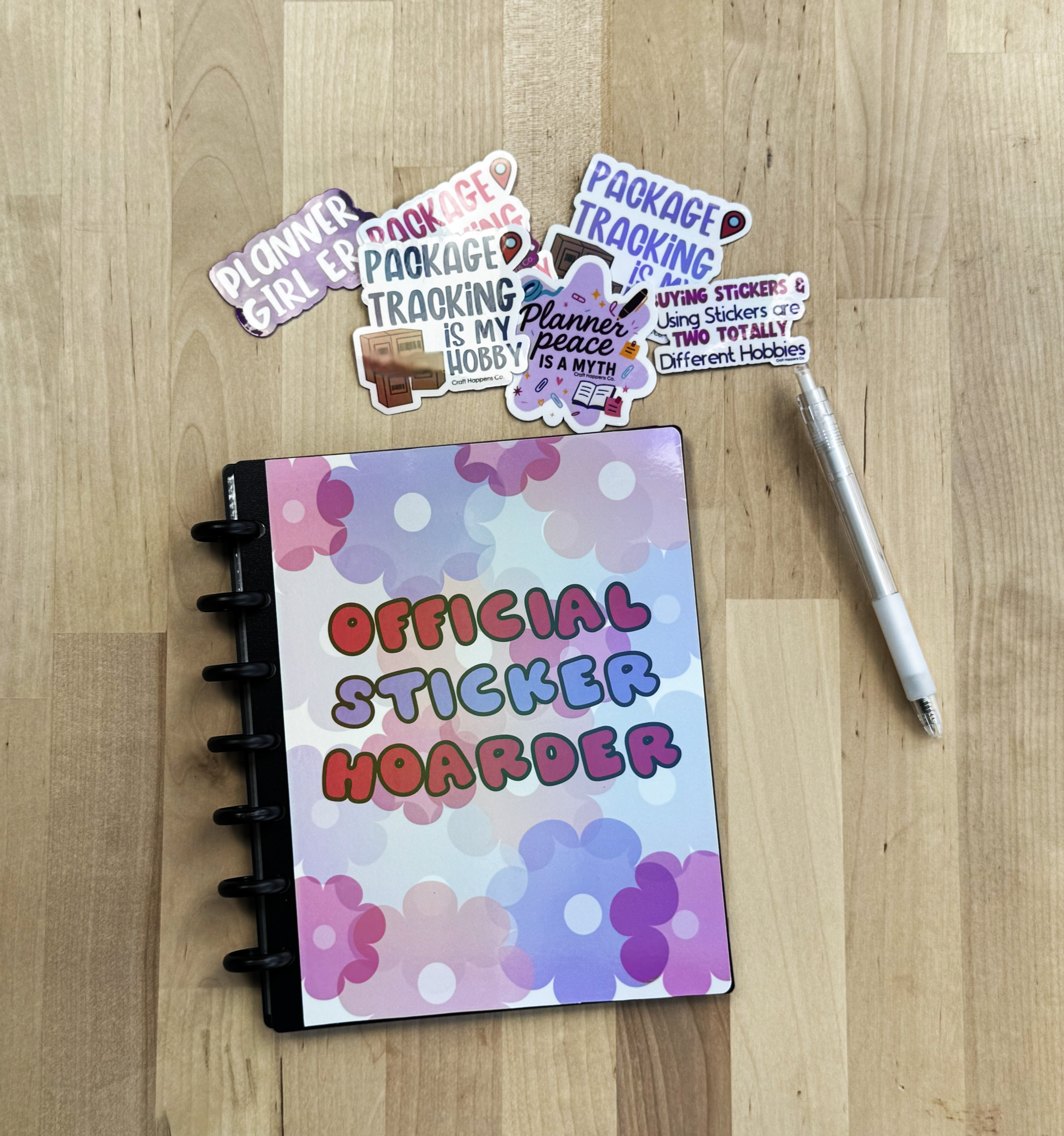 Disc Bound Sticker Storage Album | "Official Sticker Hoarder" Design