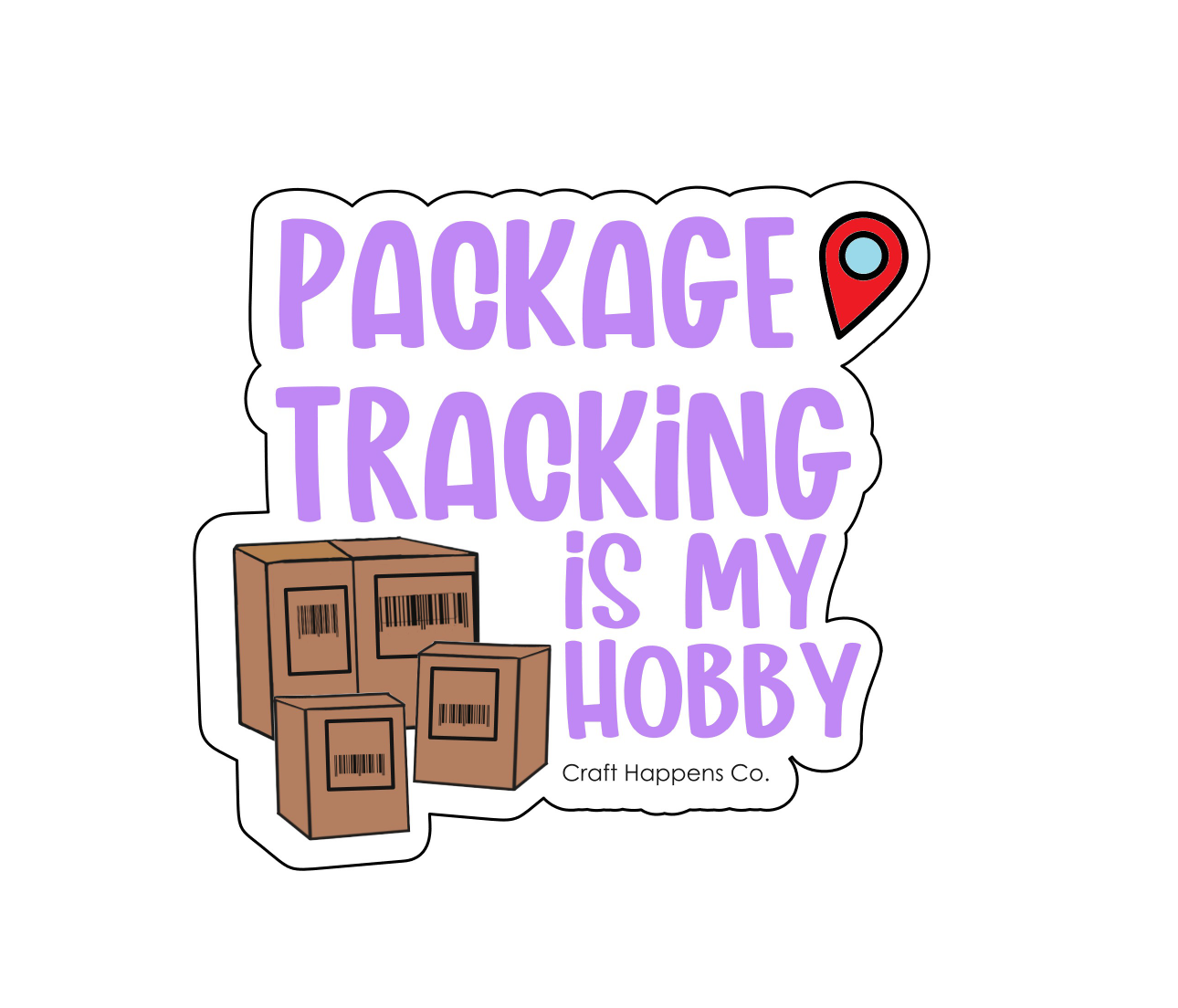 Package Tracking Is My Hobby Die Cut Sticker