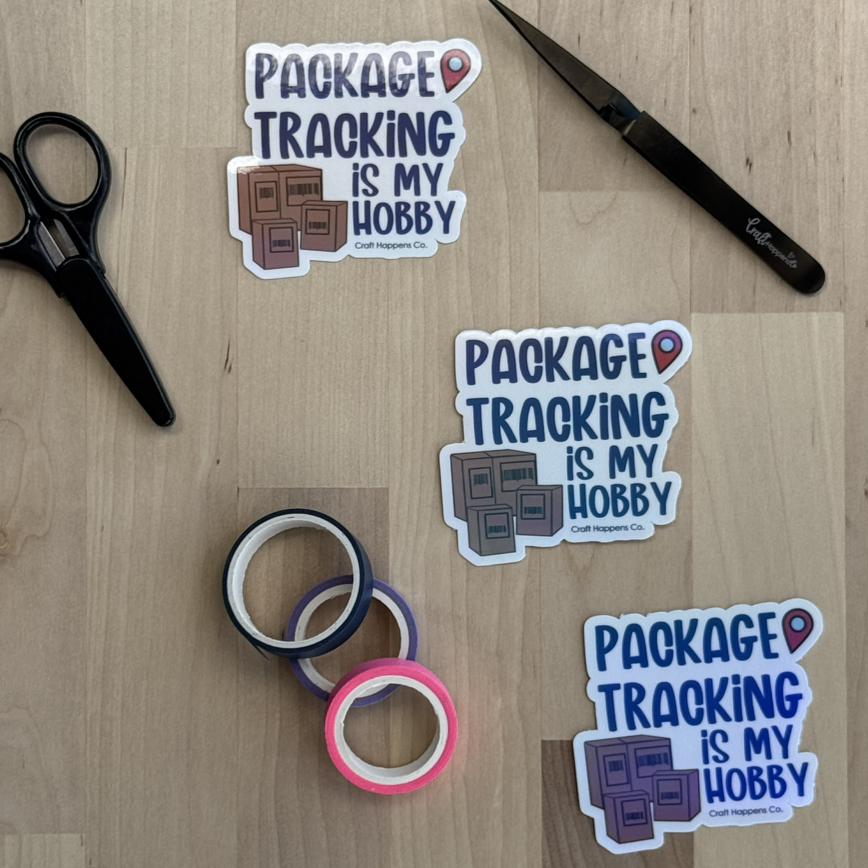 Package Tracking Is My Hobby Die Cut Sticker