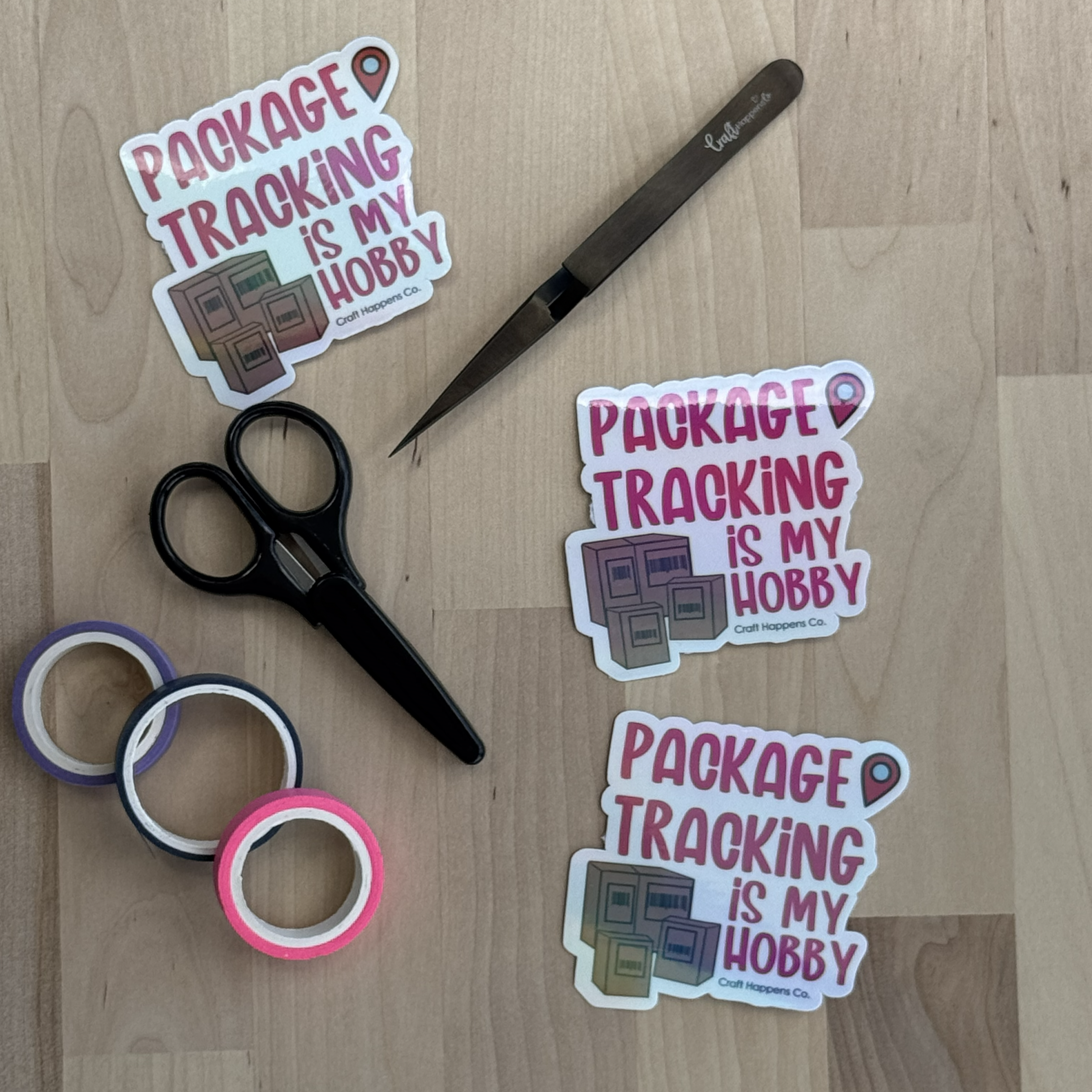 Package Tracking Is My Hobby Die Cut Sticker