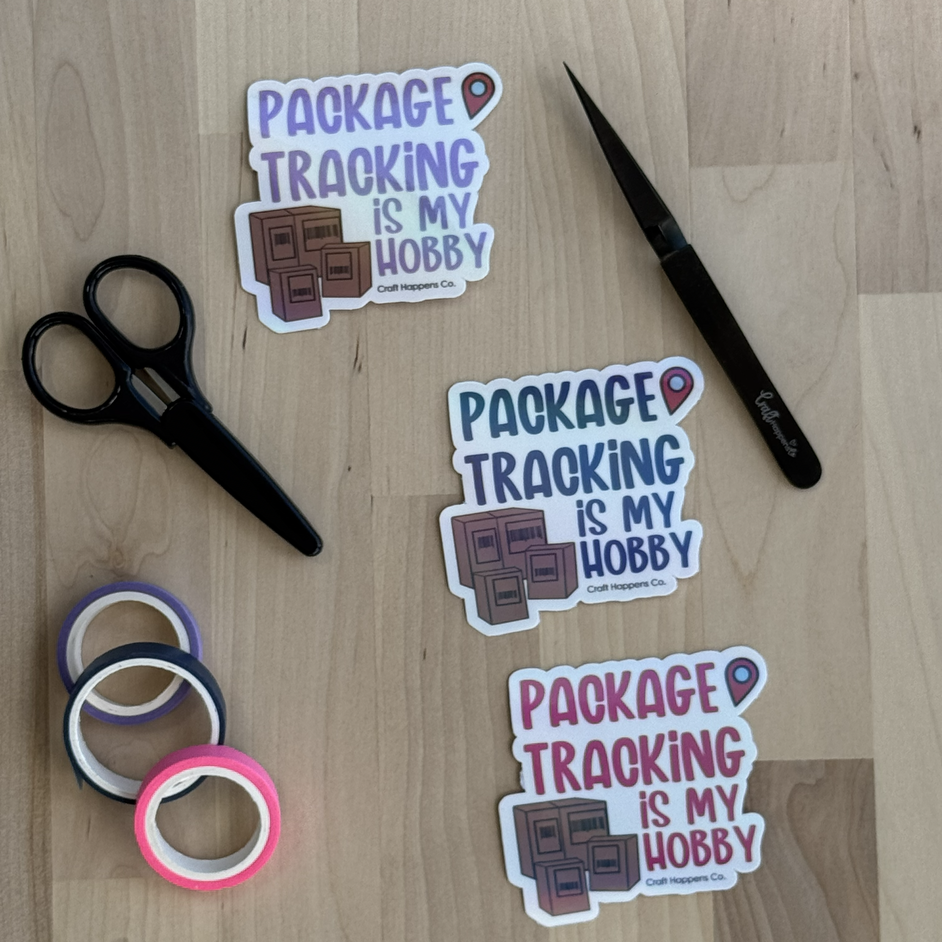 Package Tracking Is My Hobby Die Cut Sticker