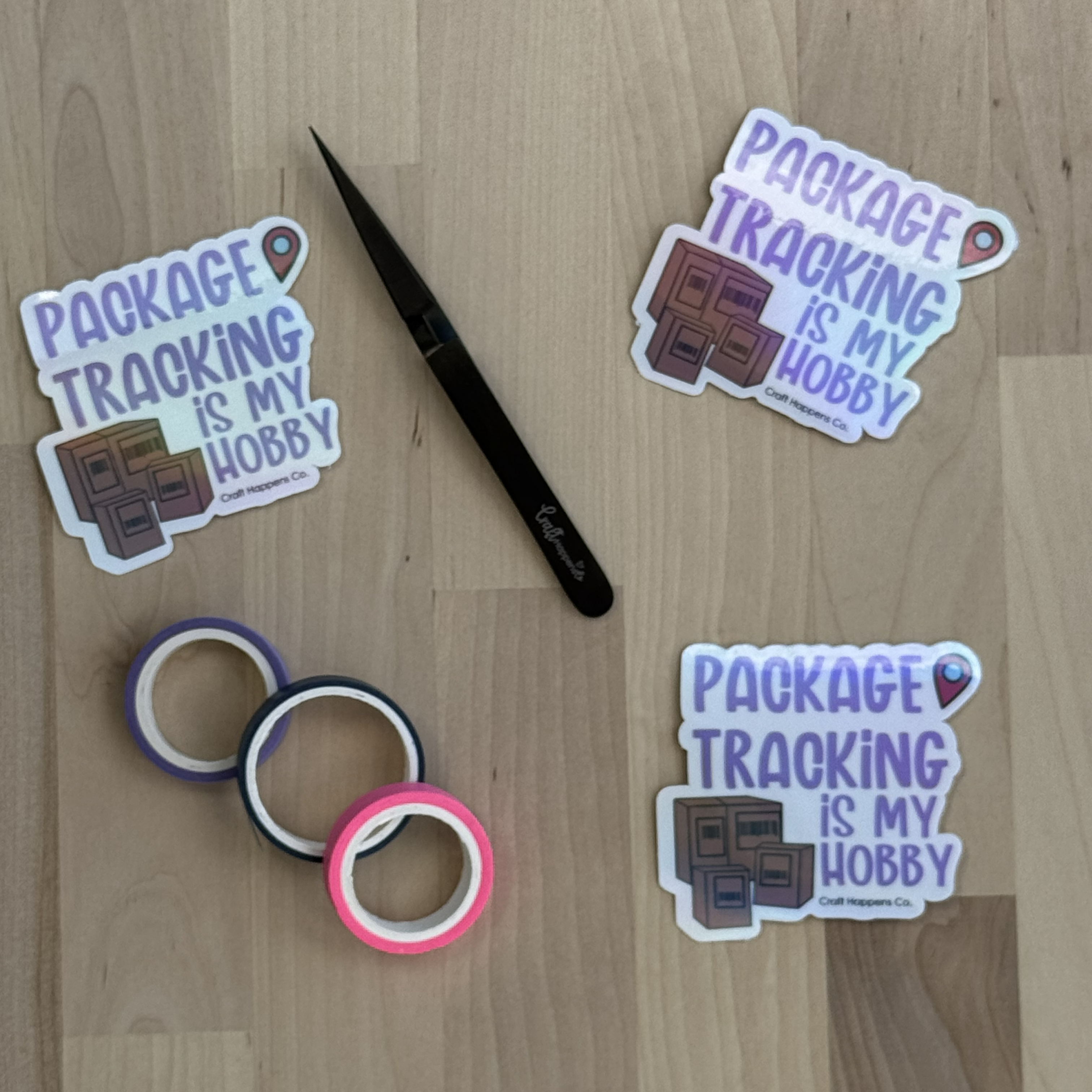 Package Tracking Is My Hobby Die Cut Sticker