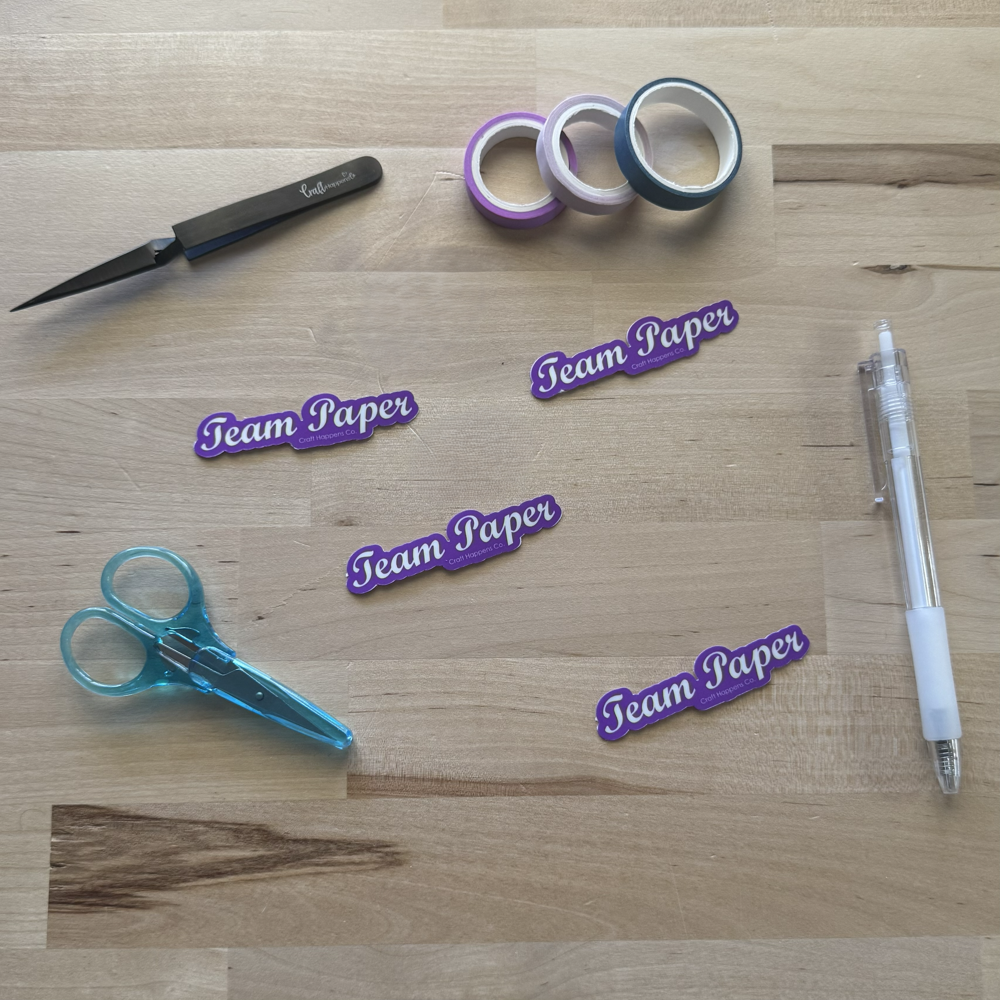 Team Paper Die Cut Sticker