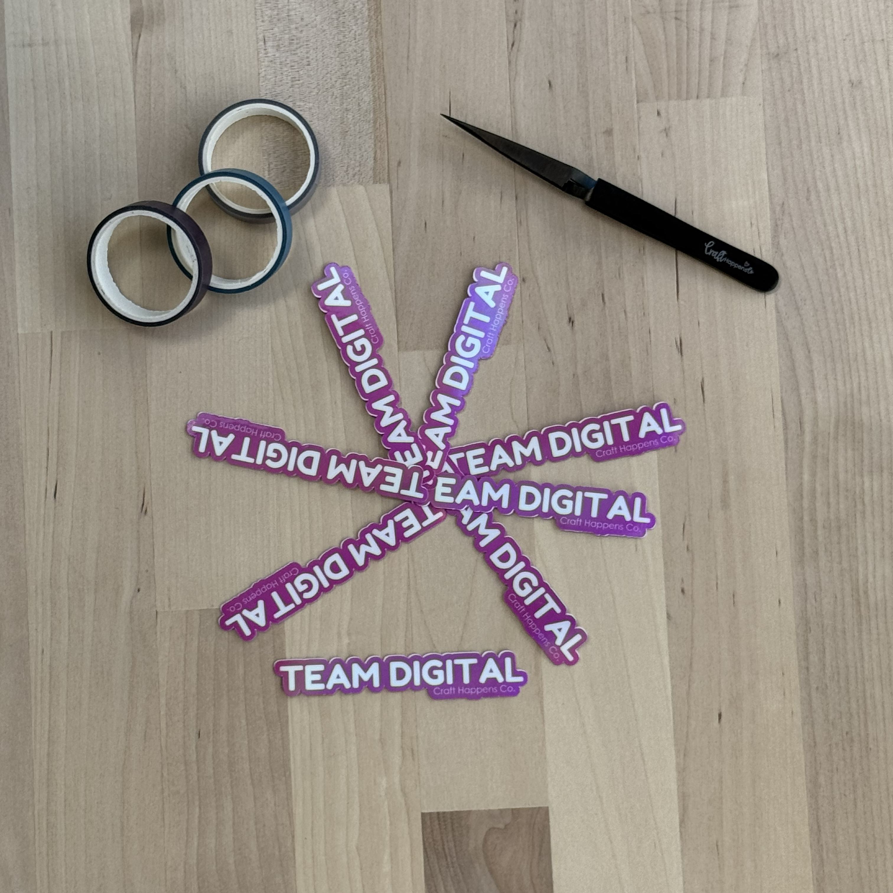 Team Digital Die Cut Sticker