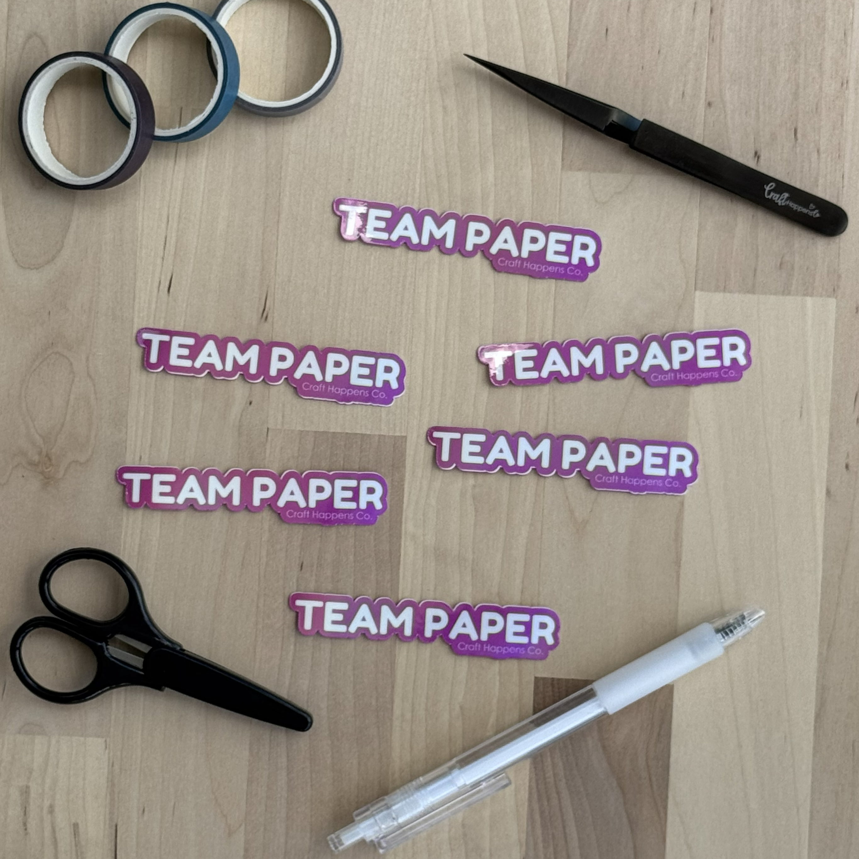 Team Paper Die Cut Sticker