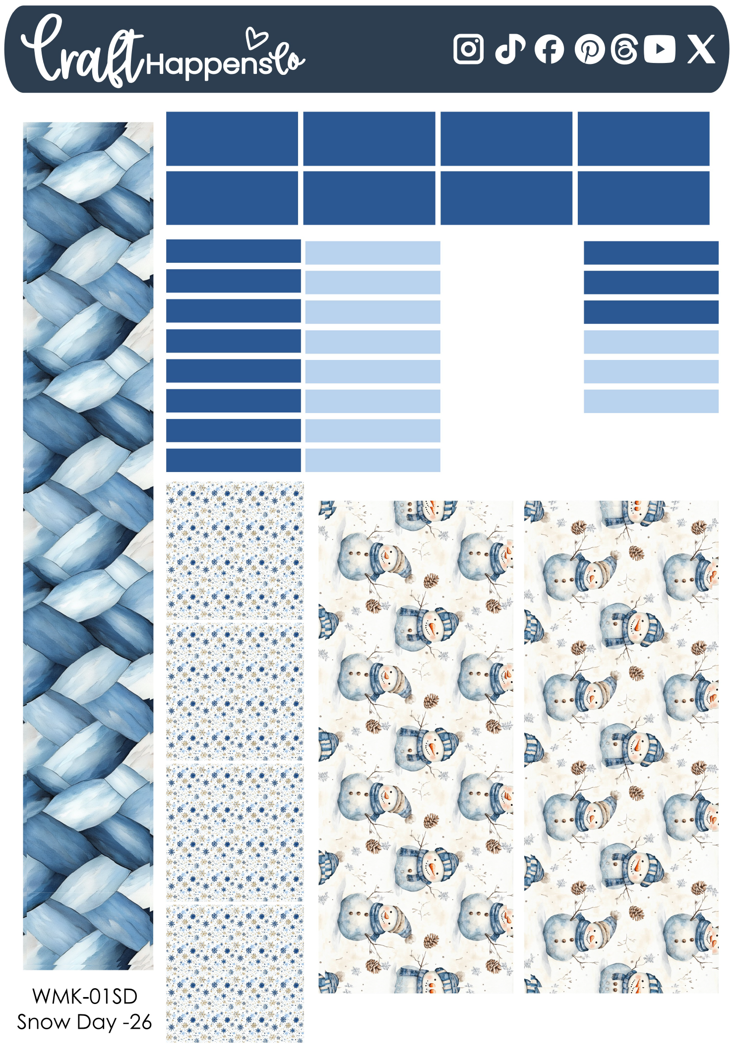 Hobonichi Weeks Monthly Kit | Snow Day