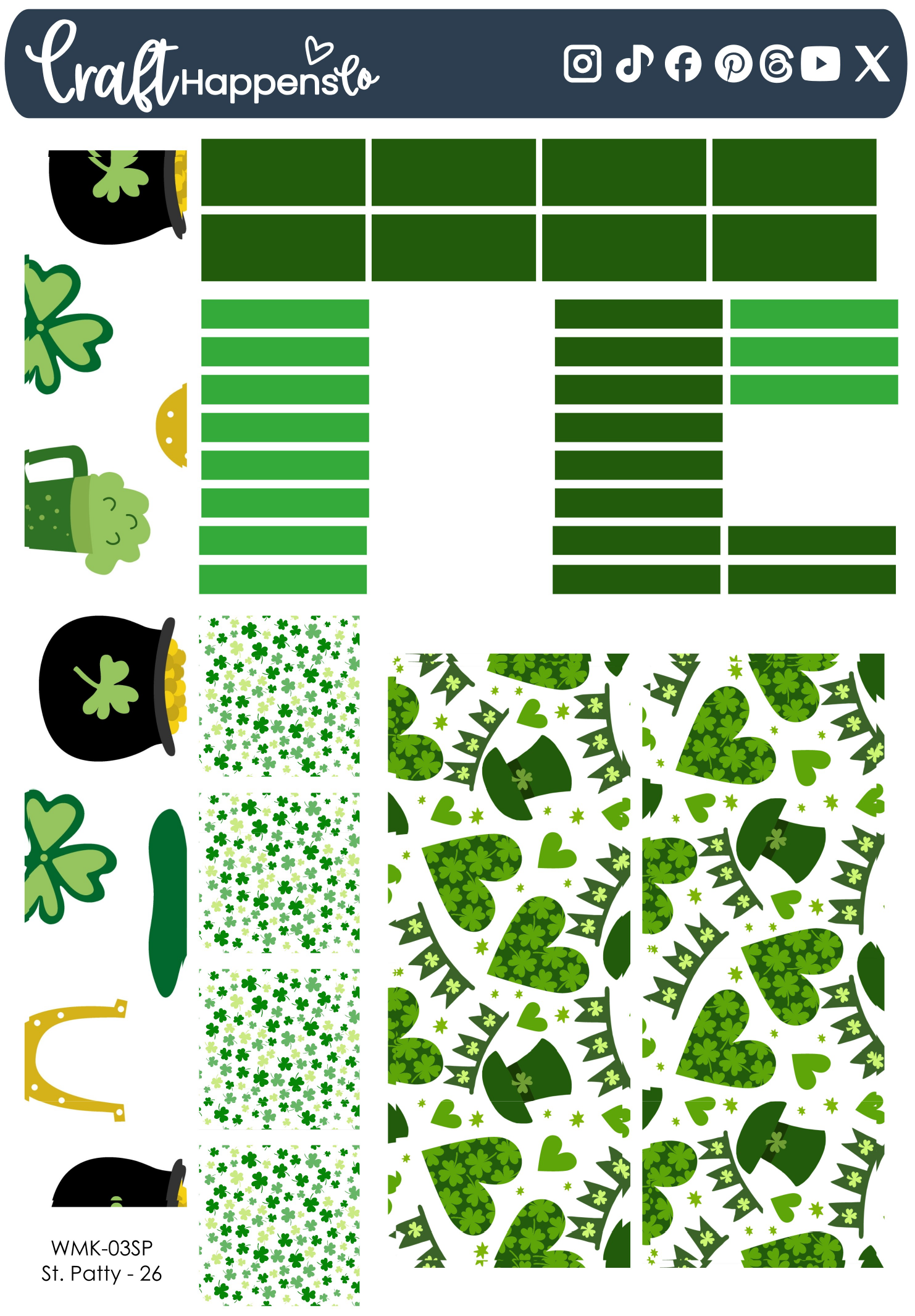 Hobonichi Weeks Monthly Kit | St. Patty's