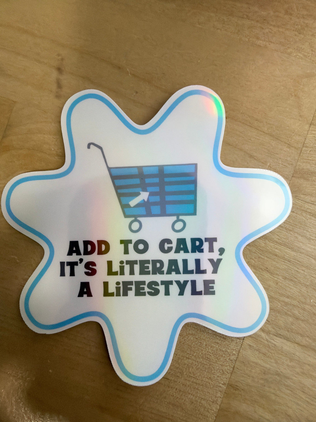 Add to Cart- Blue Die Cut